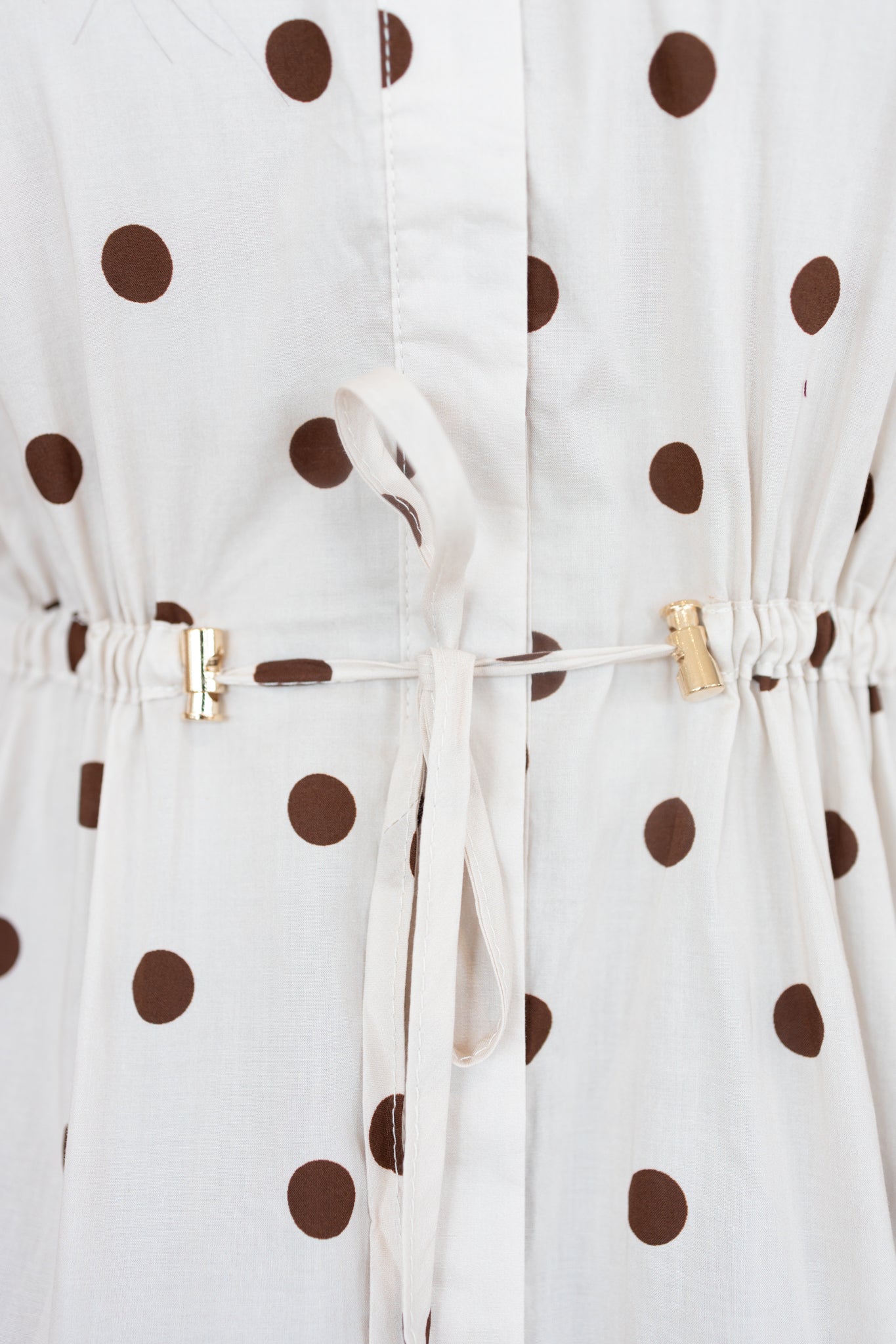 Ruby brown polk dot blouse