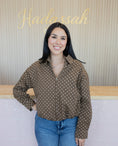 Load image into Gallery viewer, The Bonnie Brown polk dot jacket
