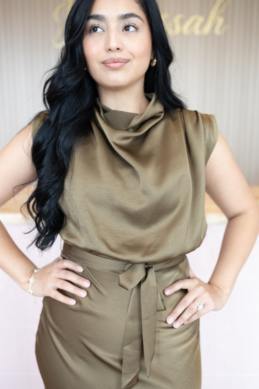 Amellia Olive Dress
