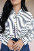 Load image into Gallery viewer, Ada Navy Blouse
