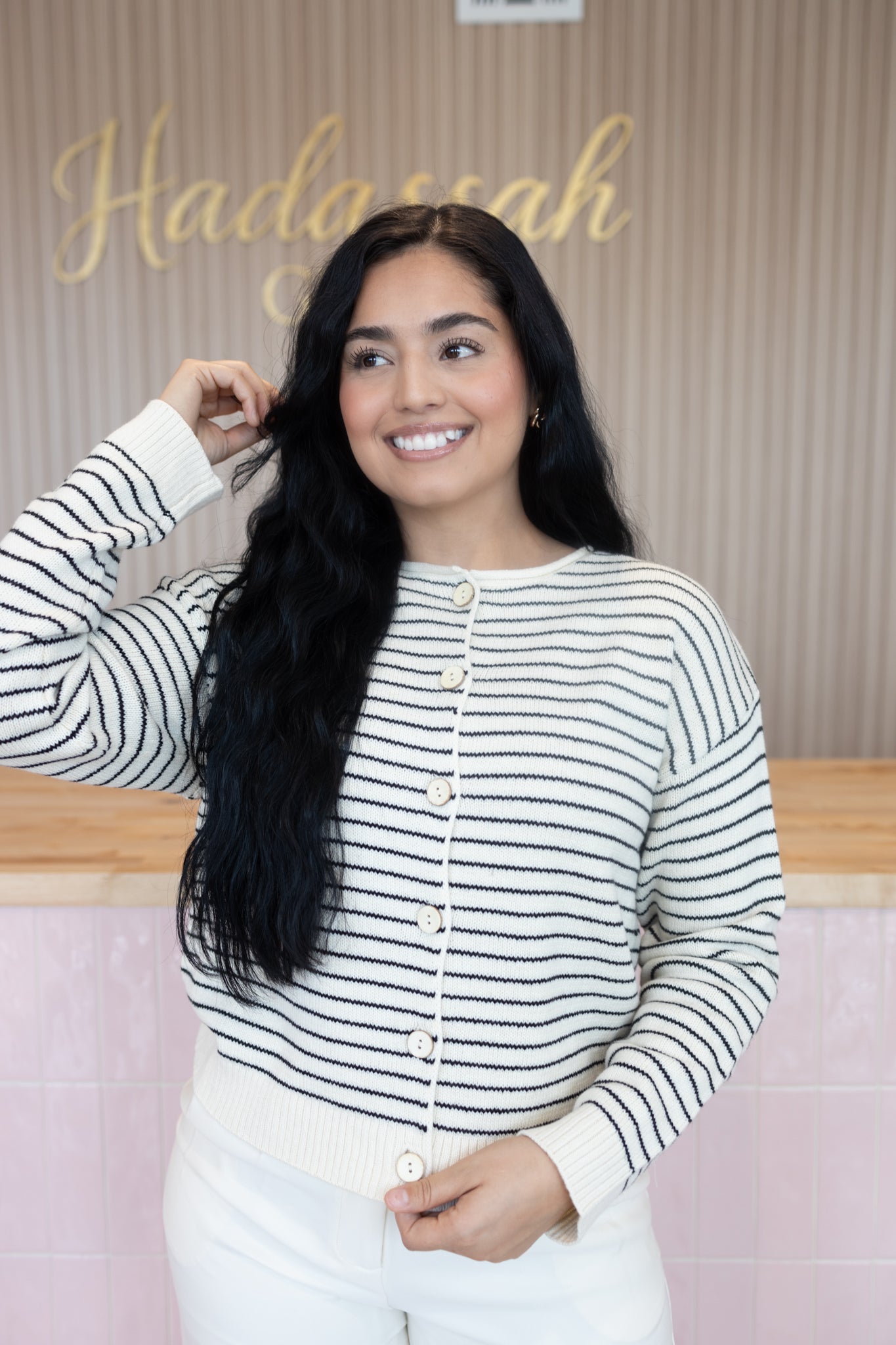 Gisselle Strip Cardigan