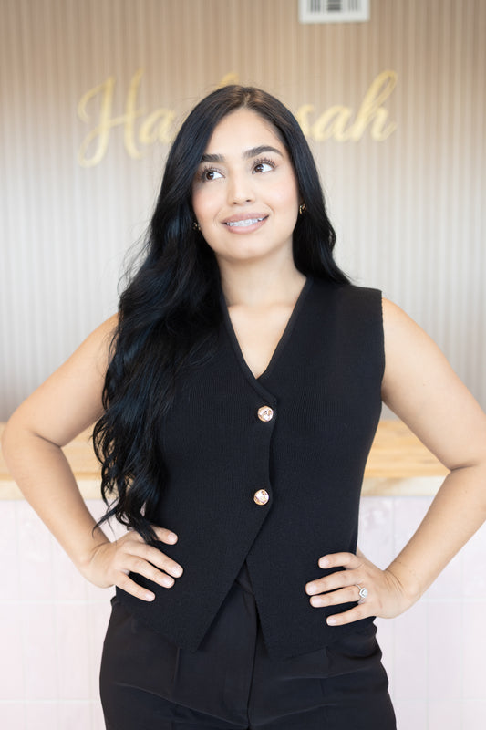 Samira Black Vest