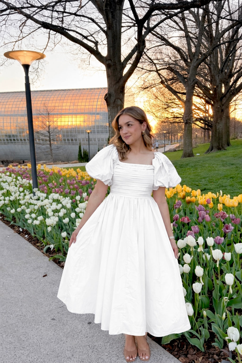 Pretty In Petals White Dress
