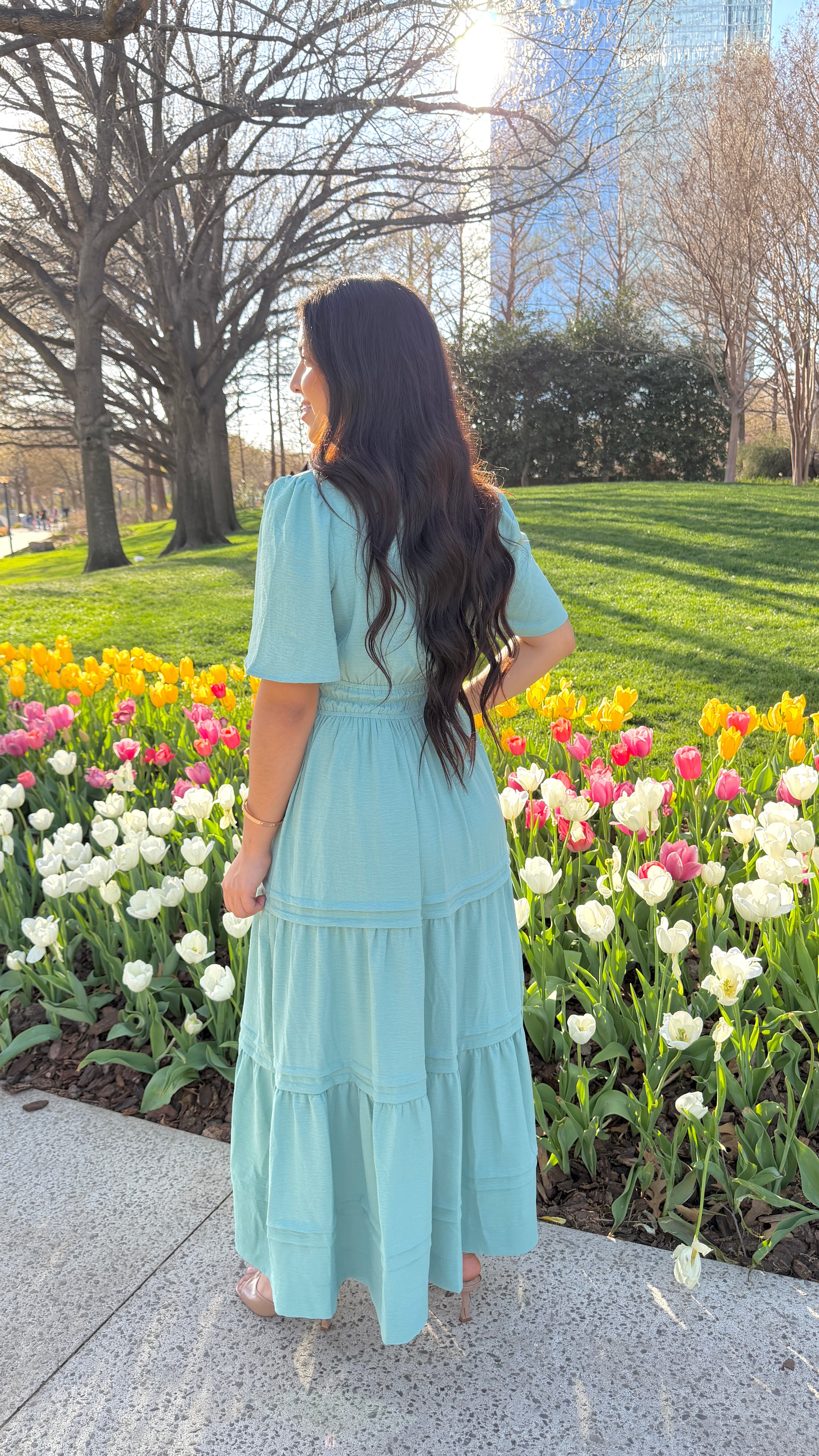 Sunday Morning Sage Dress