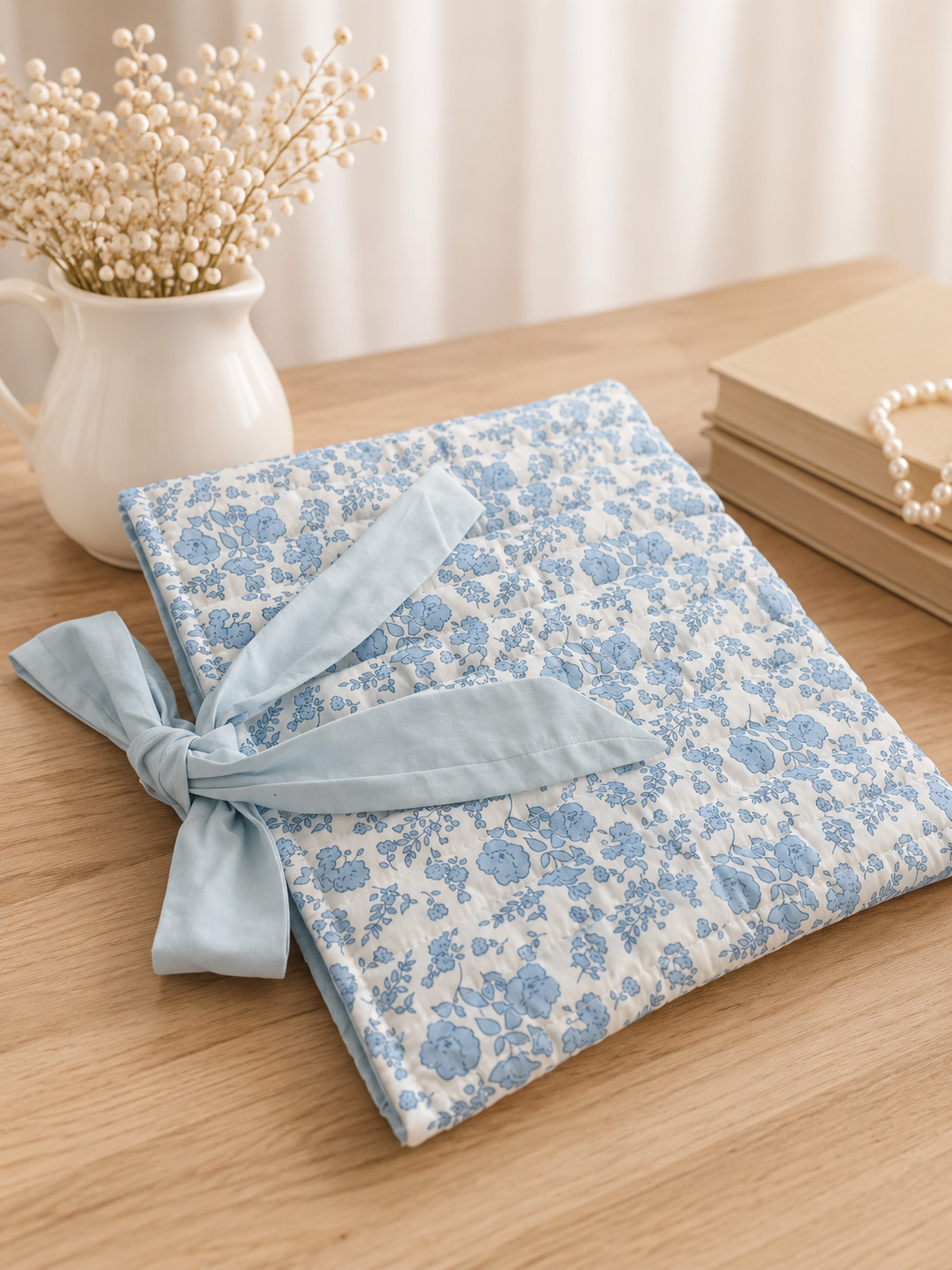 Zoe blue floral bible cover