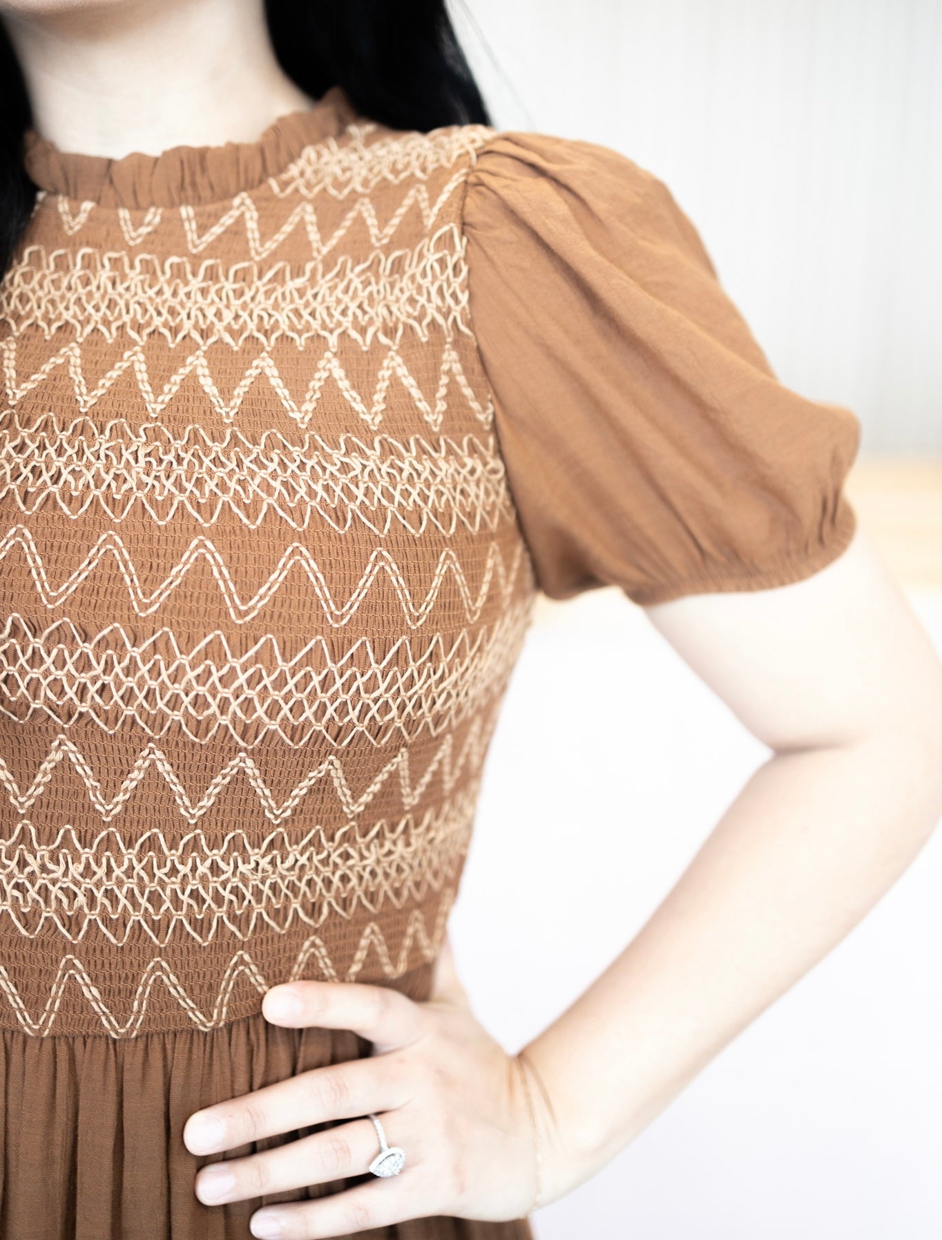 Toffee Brown Midi Dress