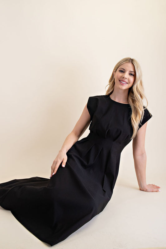 Antonella Black Midi Dress
