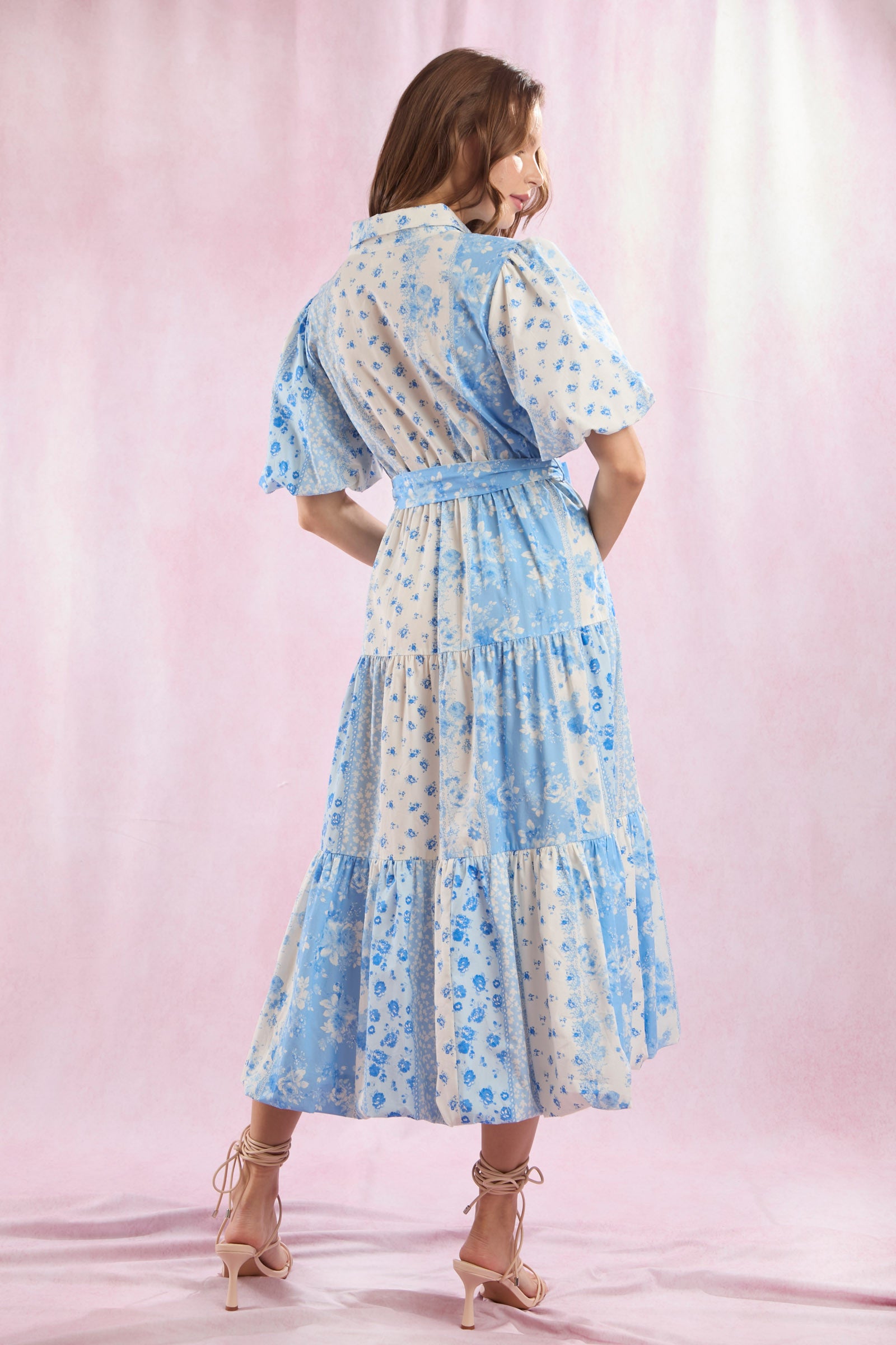 Sky Floral Midi Dress