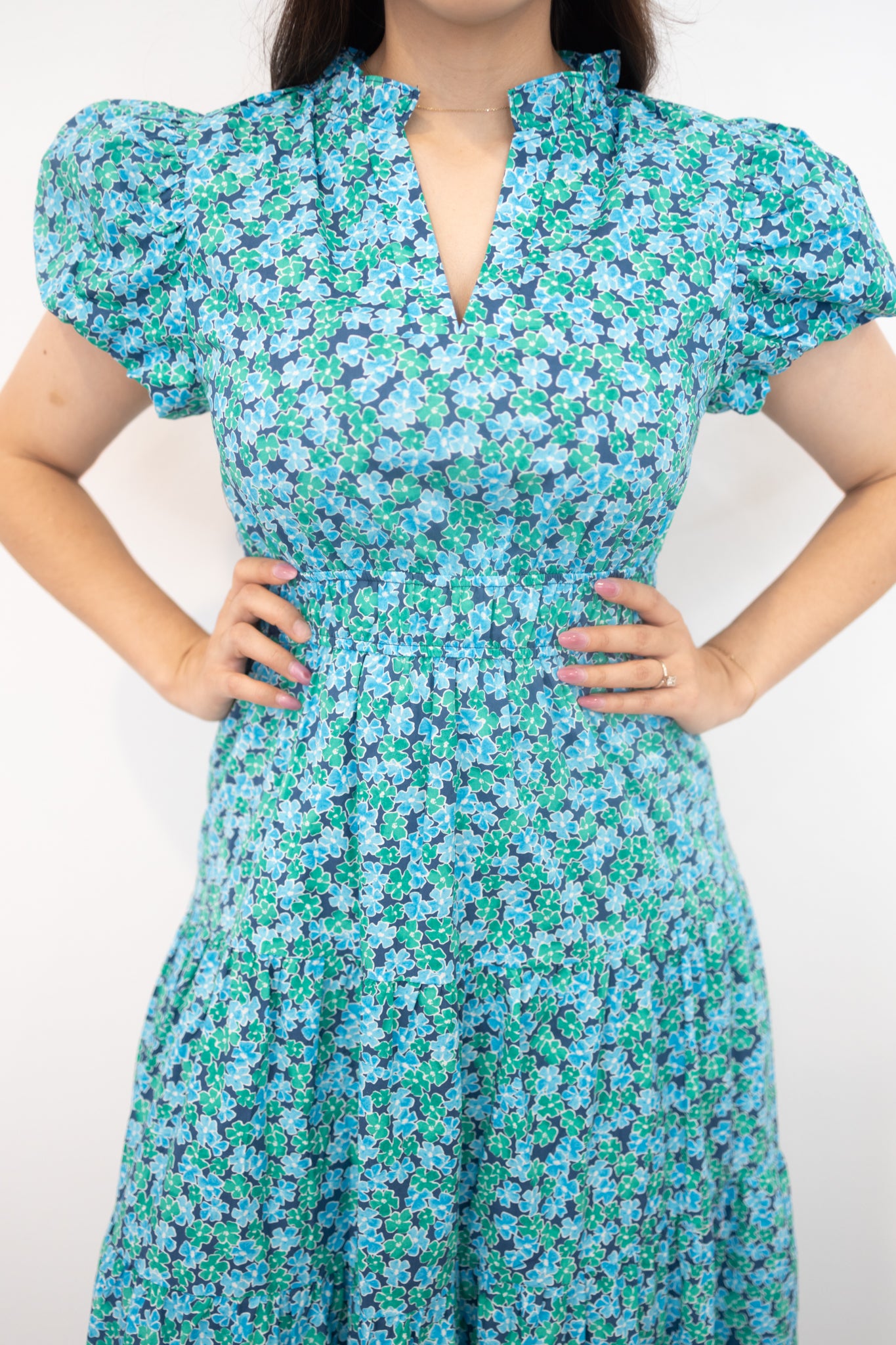 Danna Blue Floral Maxi Dress
