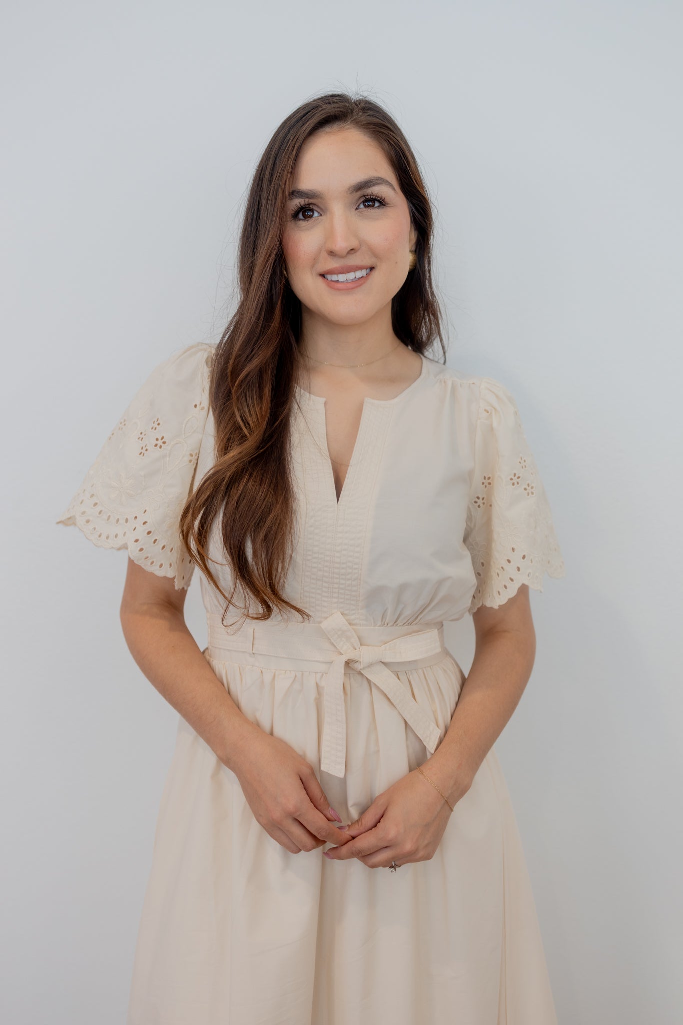 Angelle Cream Midi Dress