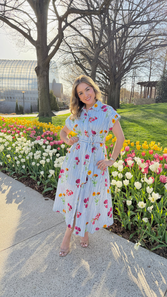 Spring Bloom Blue Dress