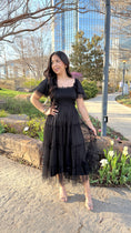 Load image into Gallery viewer, carline black midi dress
