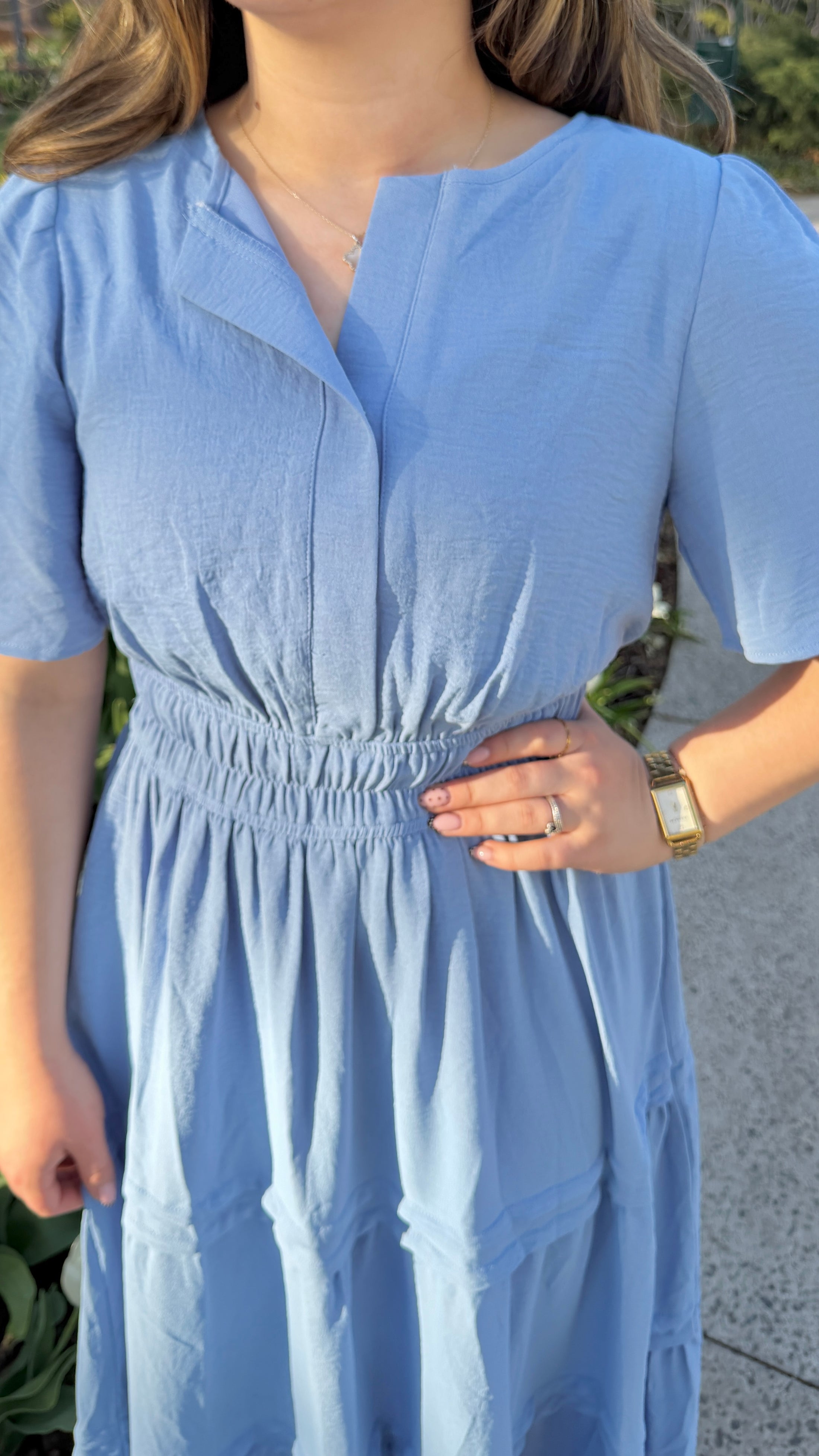 Sunday morning Blue Dress