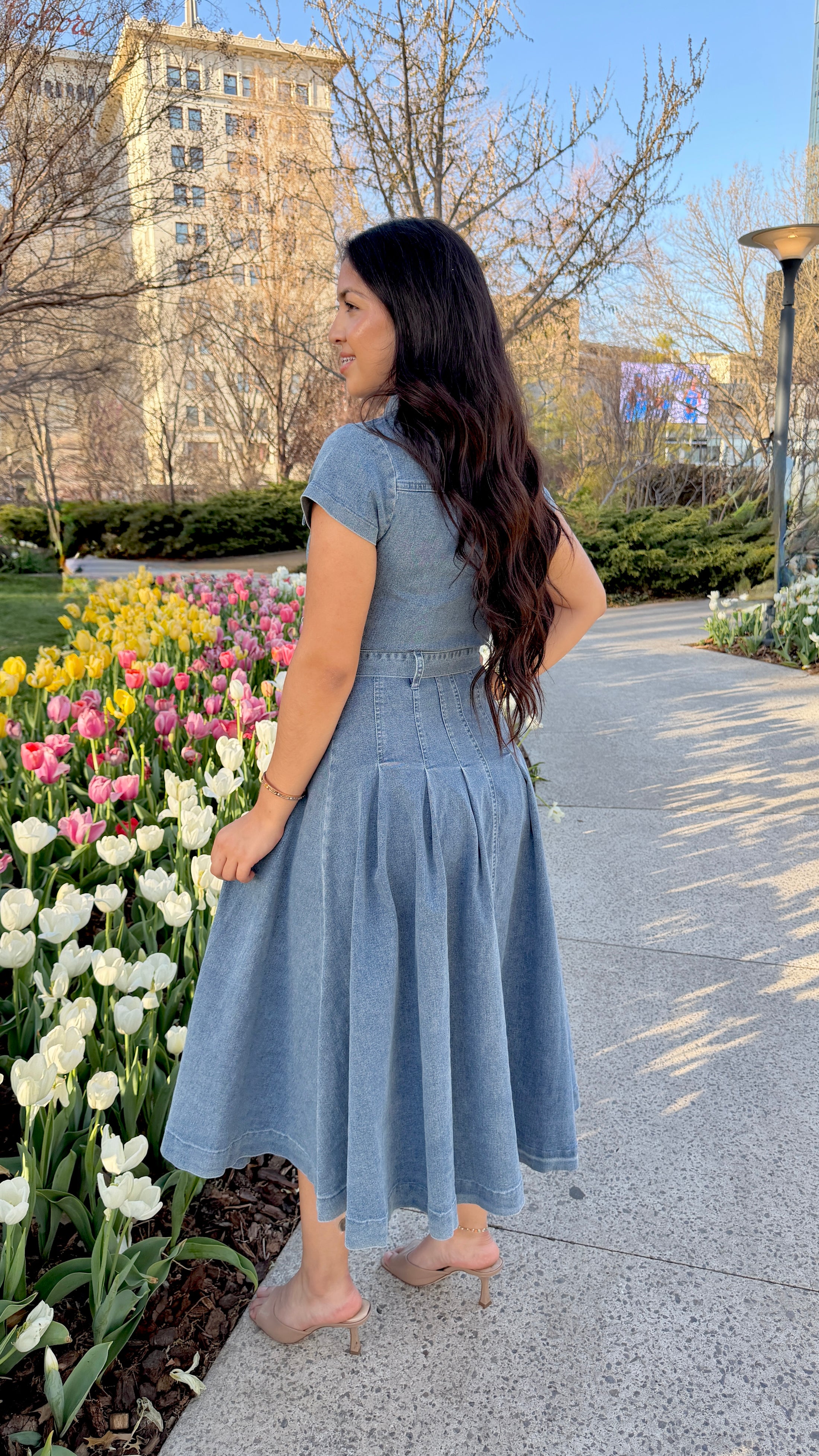 Cielo Bloom Denim Dress