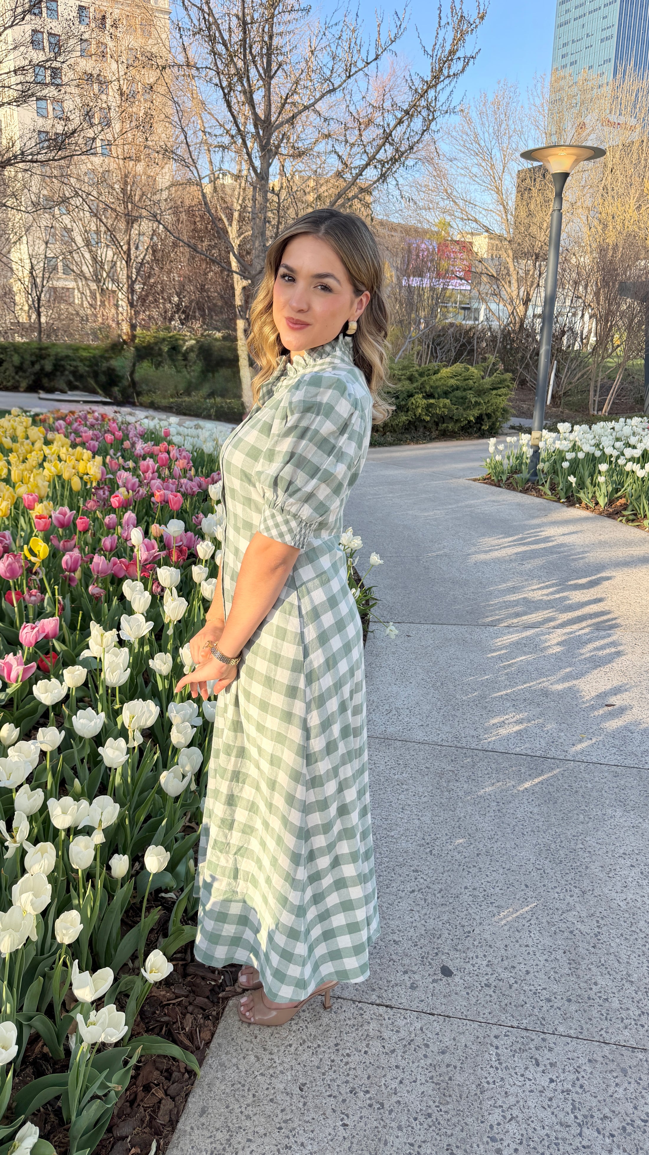 Matcha Garden Midi Dress