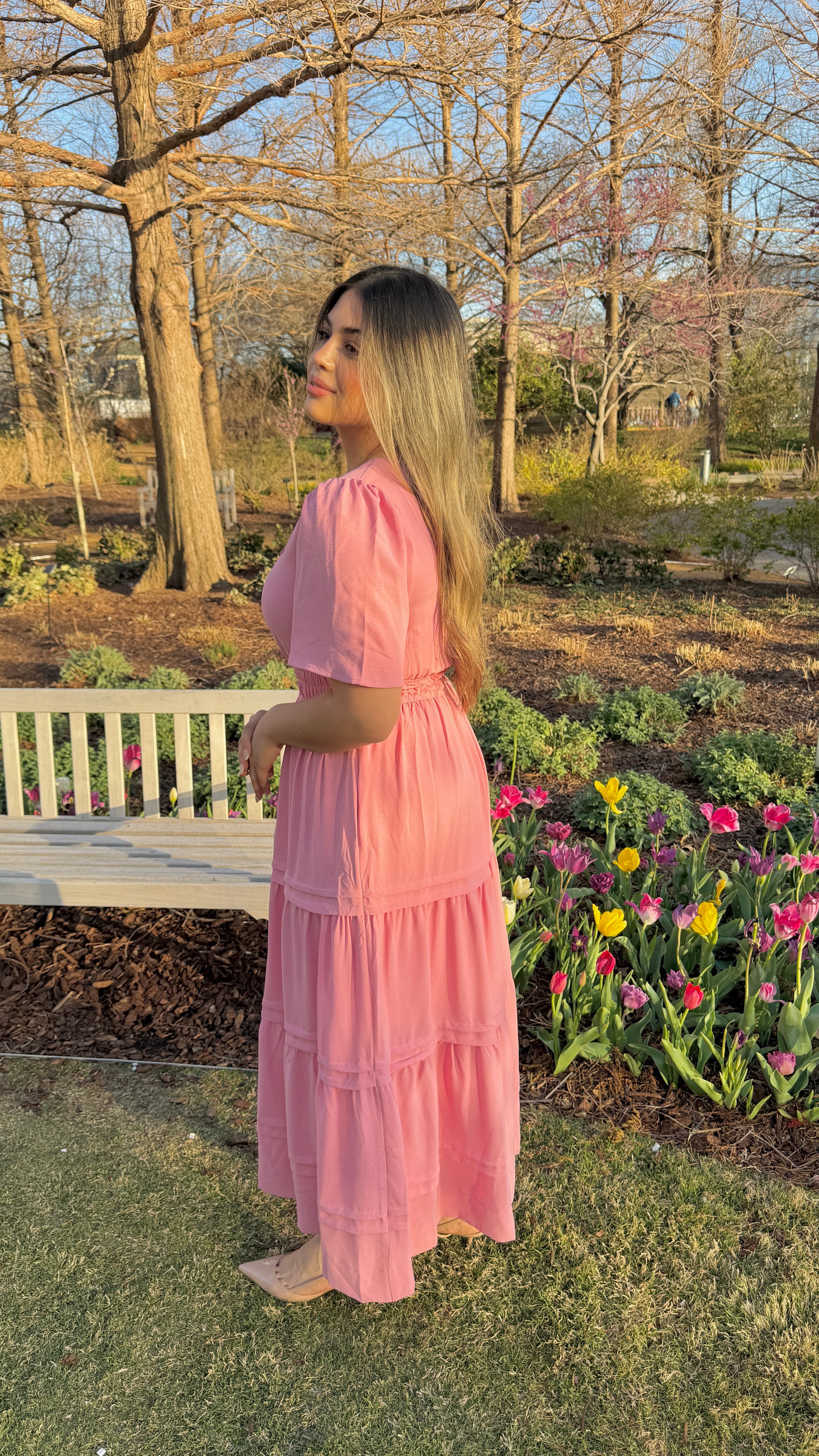 sunday morning pink dress