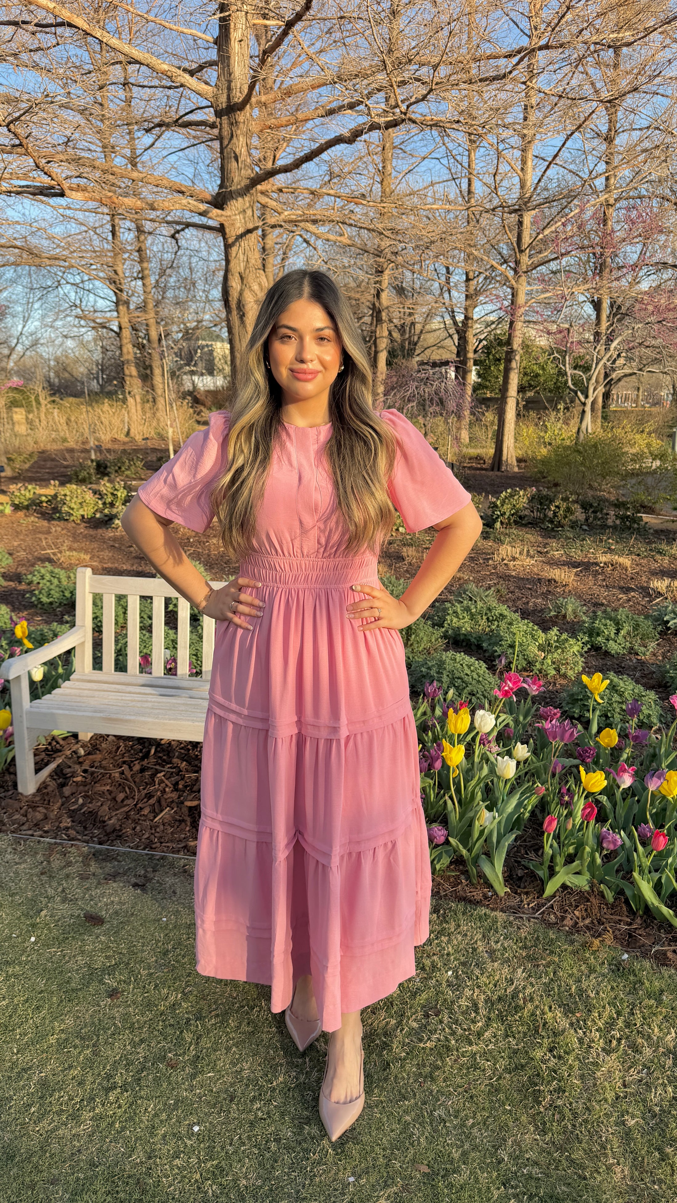 sunday morning pink dress