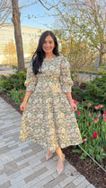 Load image into Gallery viewer, Green Garden Midi Dress
