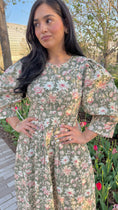 Load image into Gallery viewer, Green Garden Midi Dress
