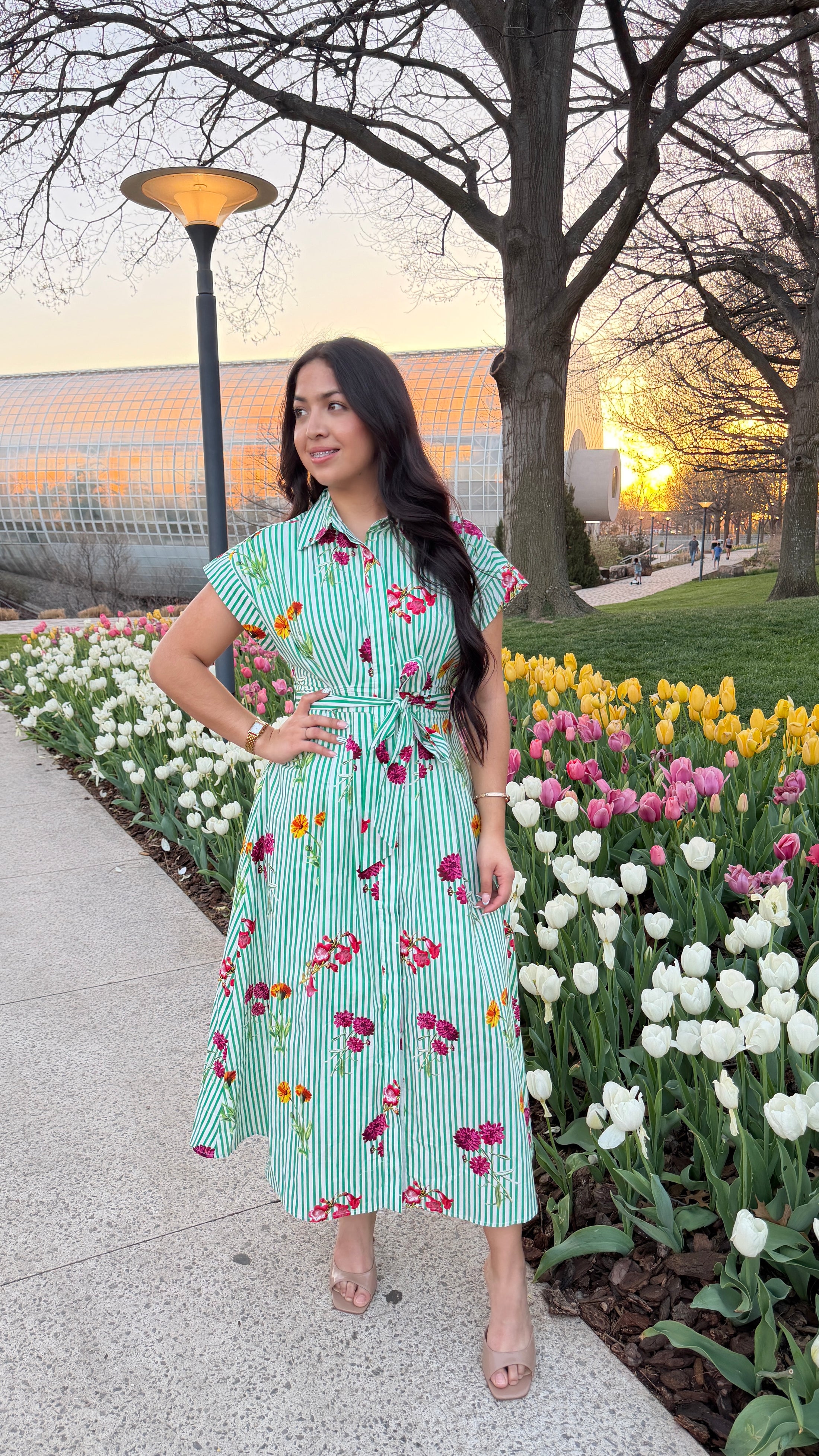 Spring Bloom Green Dress