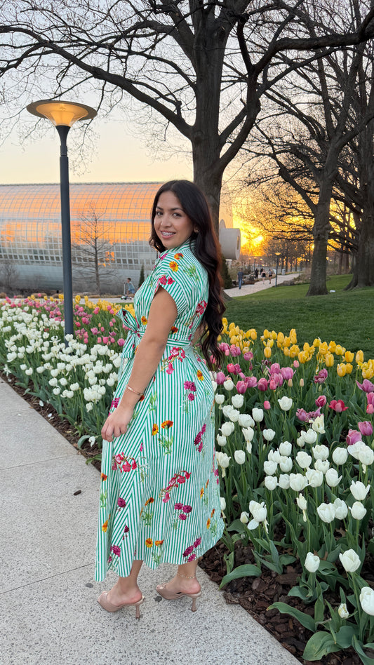 Spring Bloom Green Dress