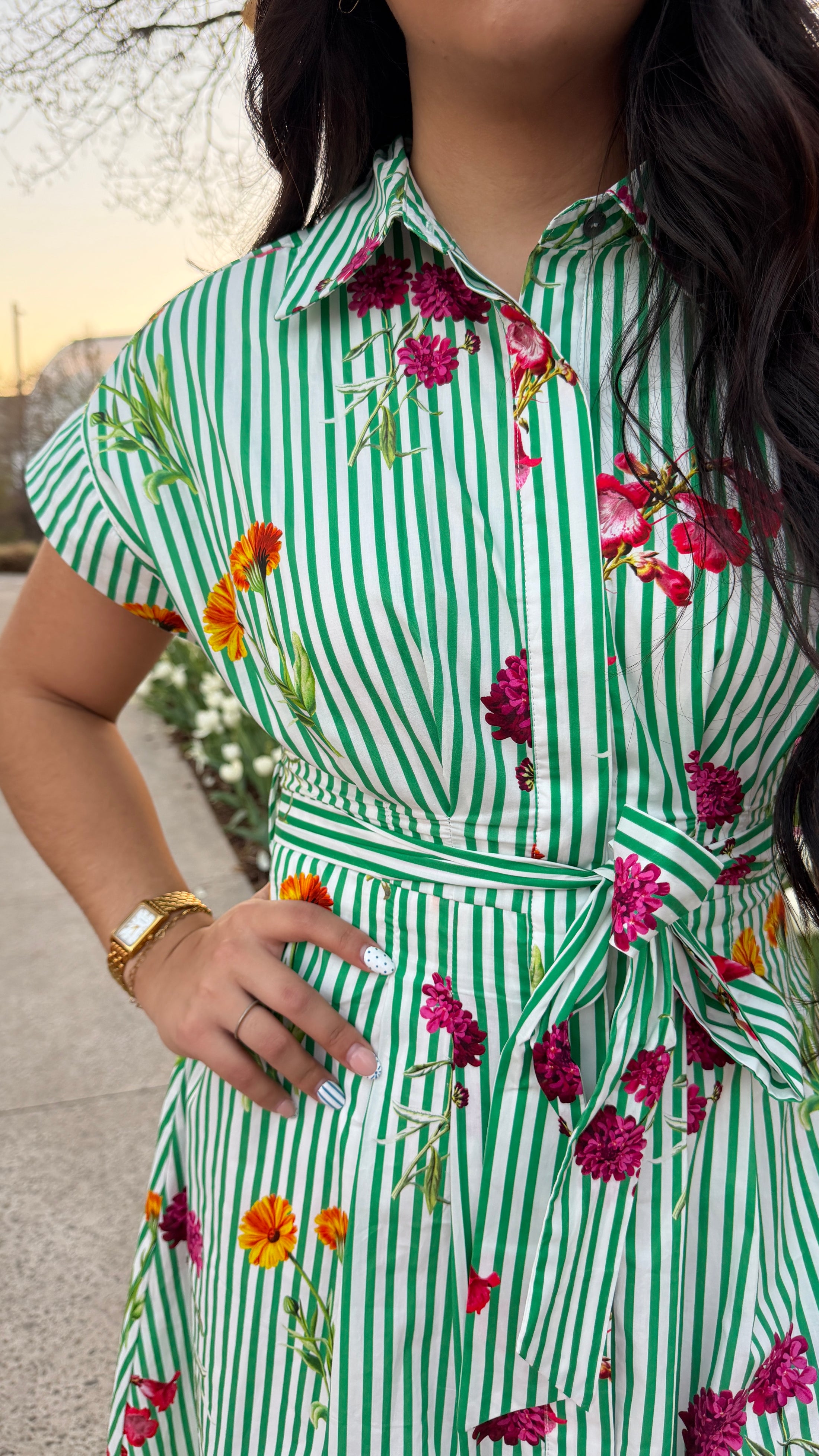 Spring Bloom Green Dress