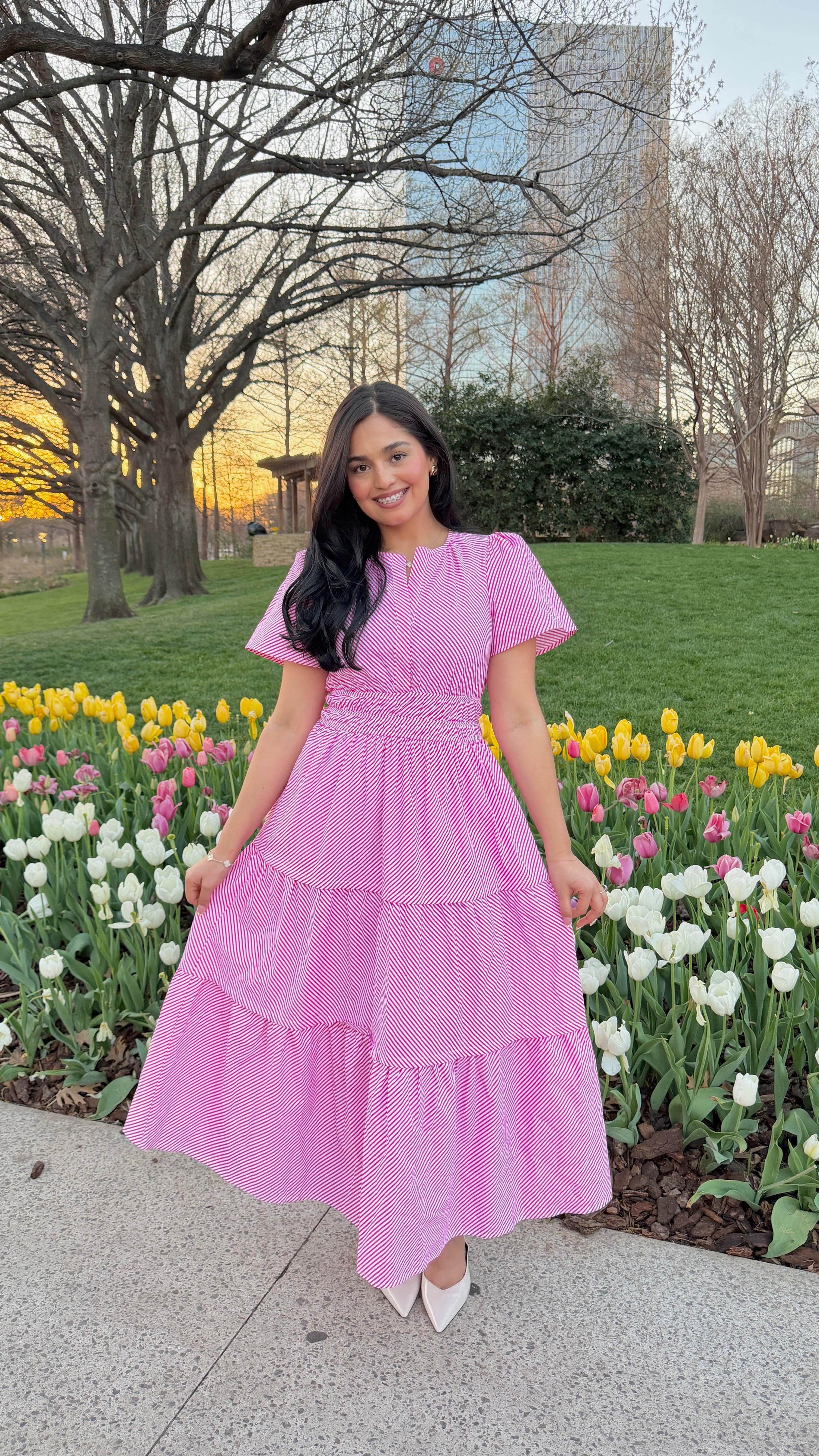 Blush Bloosom Midi Dress