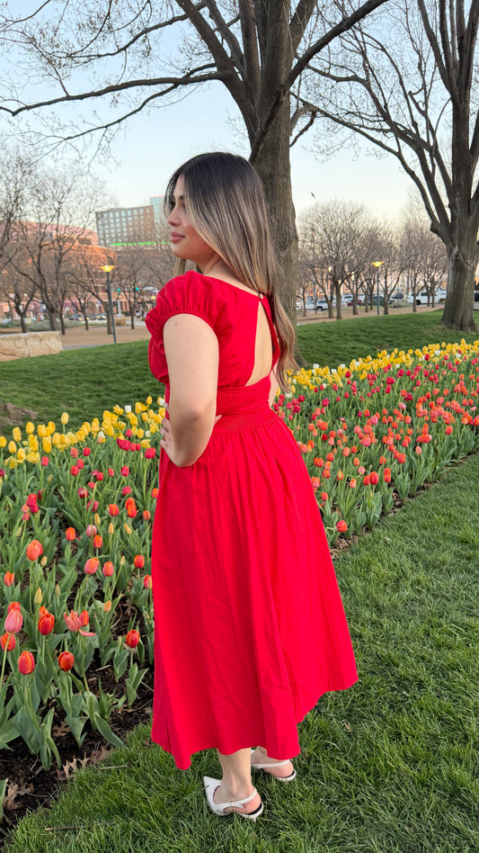 Ruby petal dress