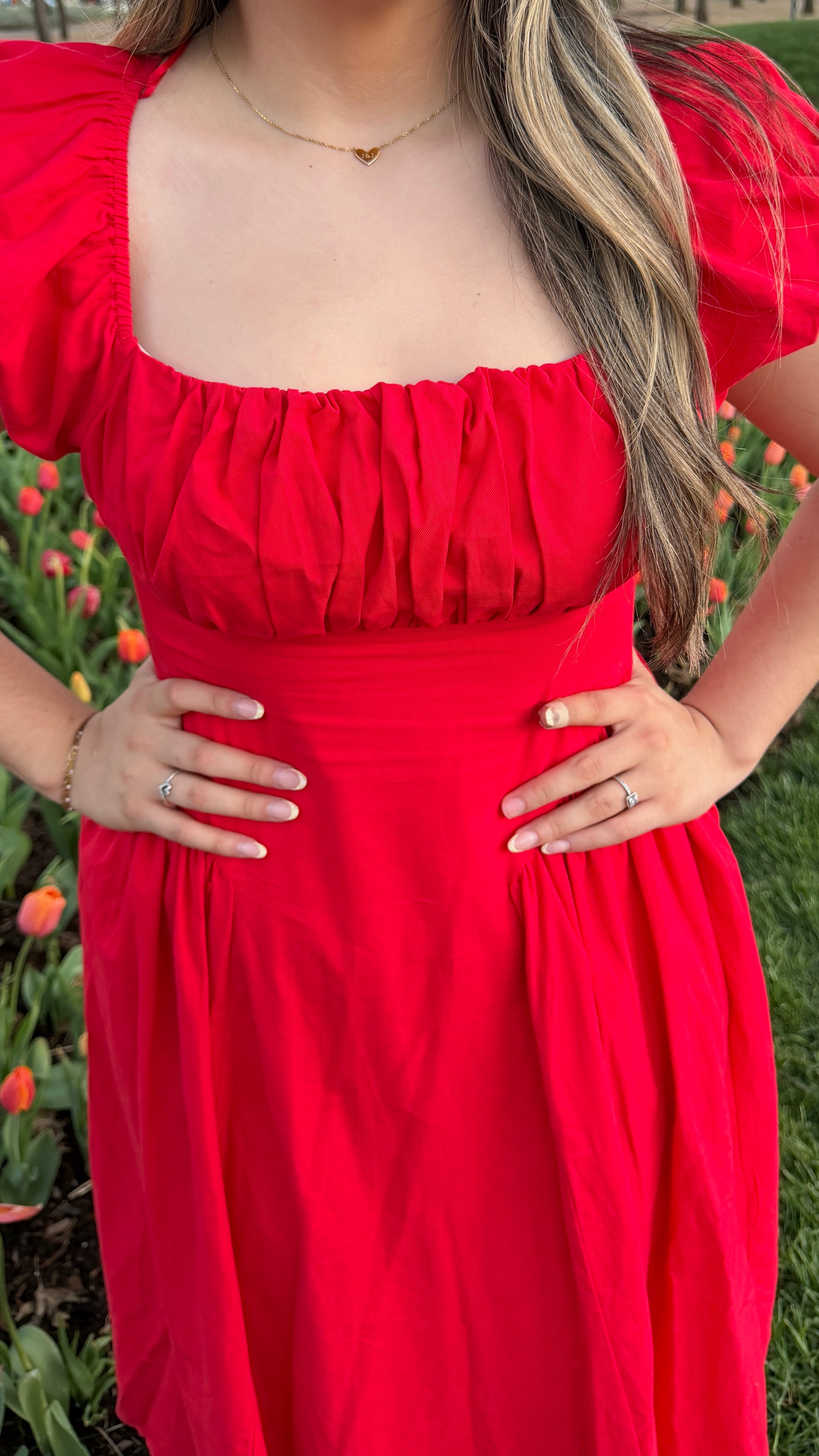 Ruby petal dress