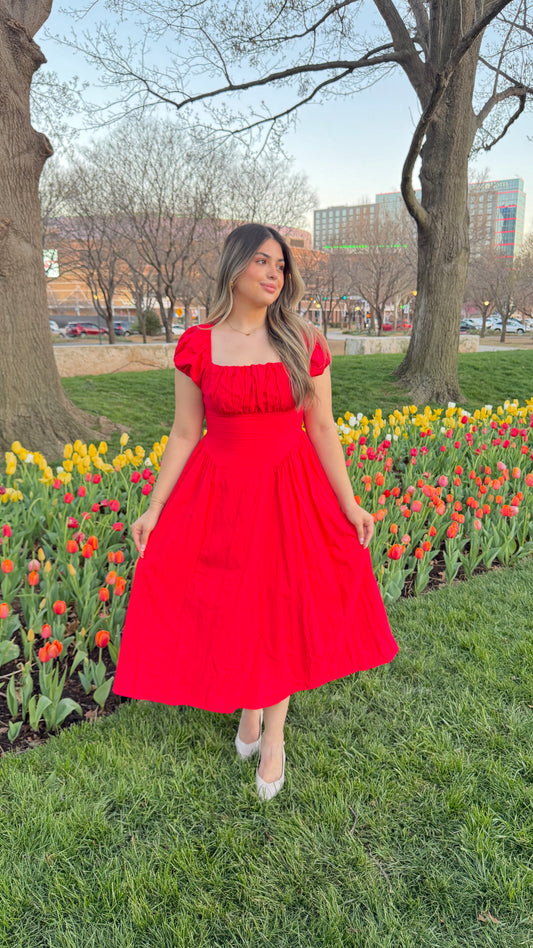 Ruby petal dress