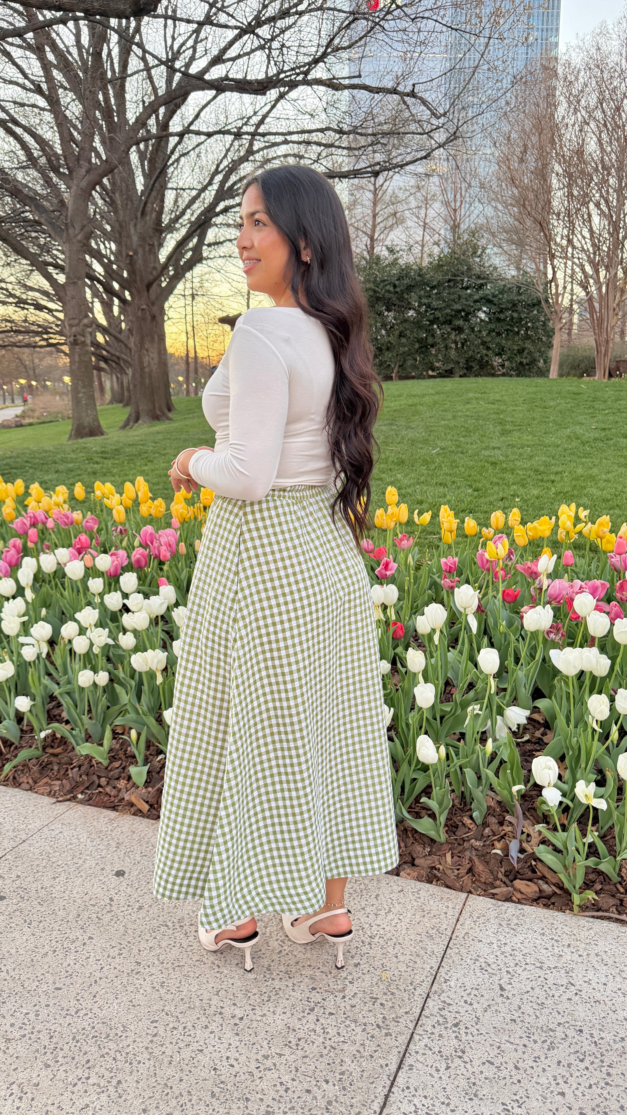 Gingham Babe Midi Skirt