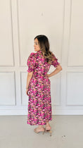 Load image into Gallery viewer, ELORA PINK FLORAL MIDI DRESS
