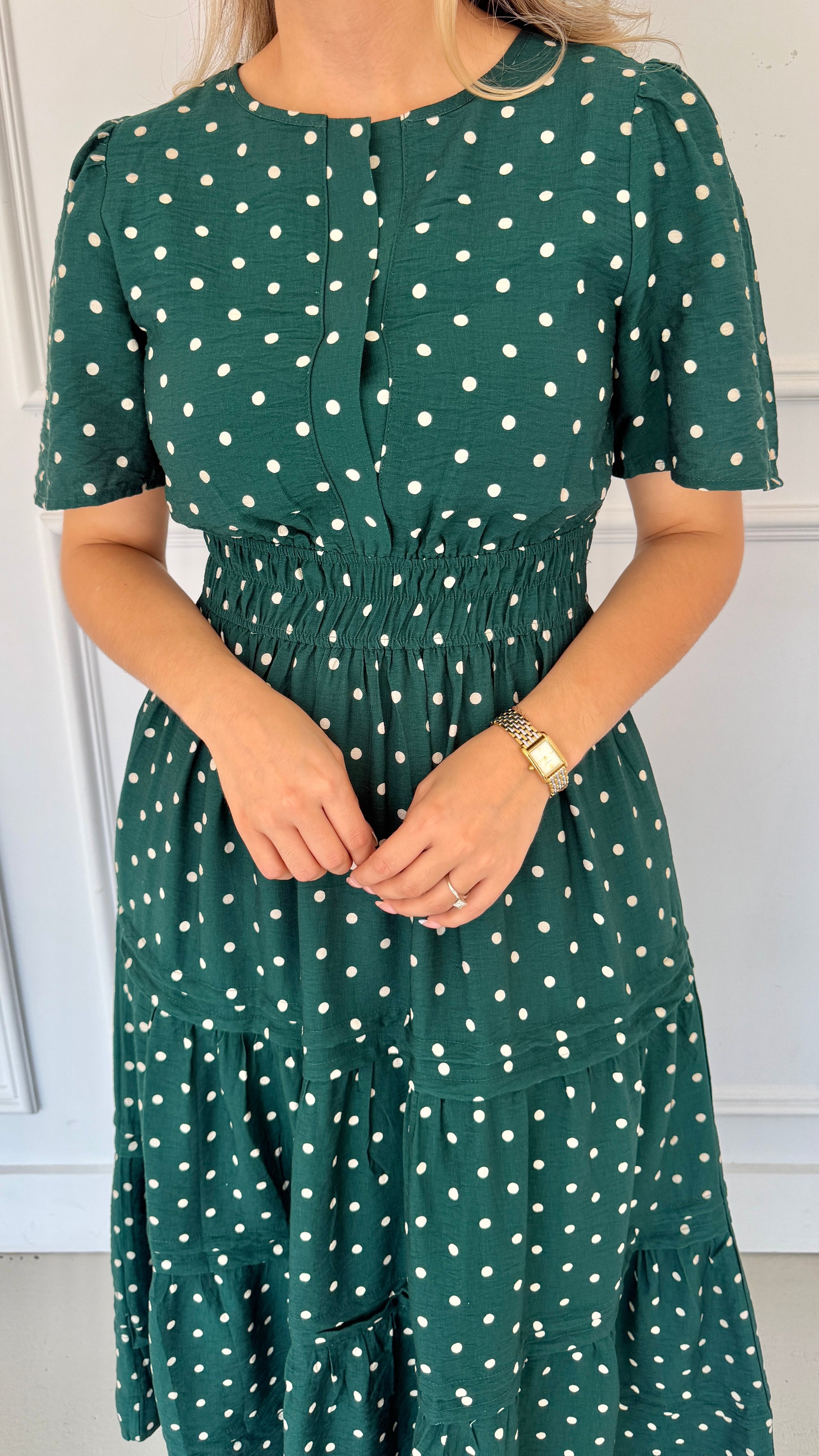 ELIANNA OLIVE GREEN DRESS