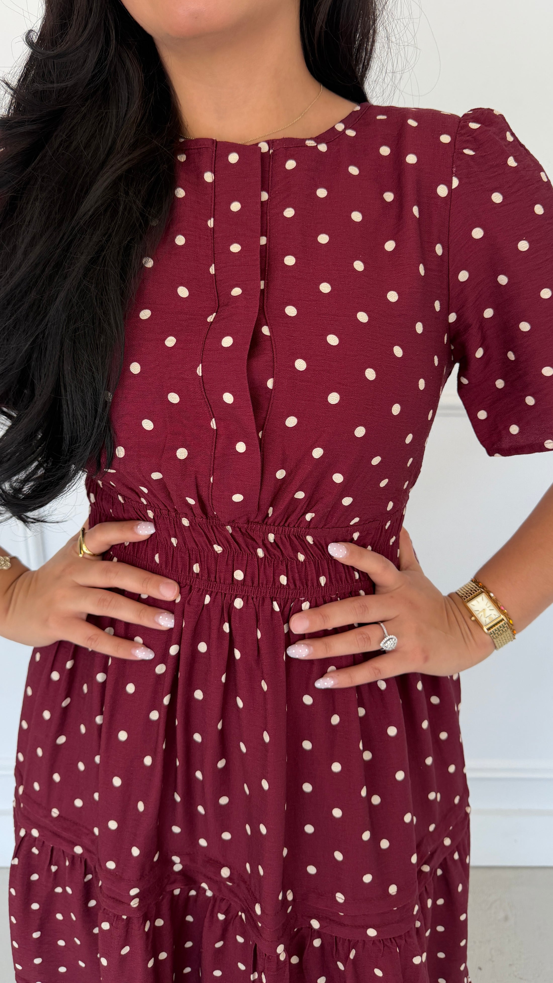 ELIANNA WINE DRESS