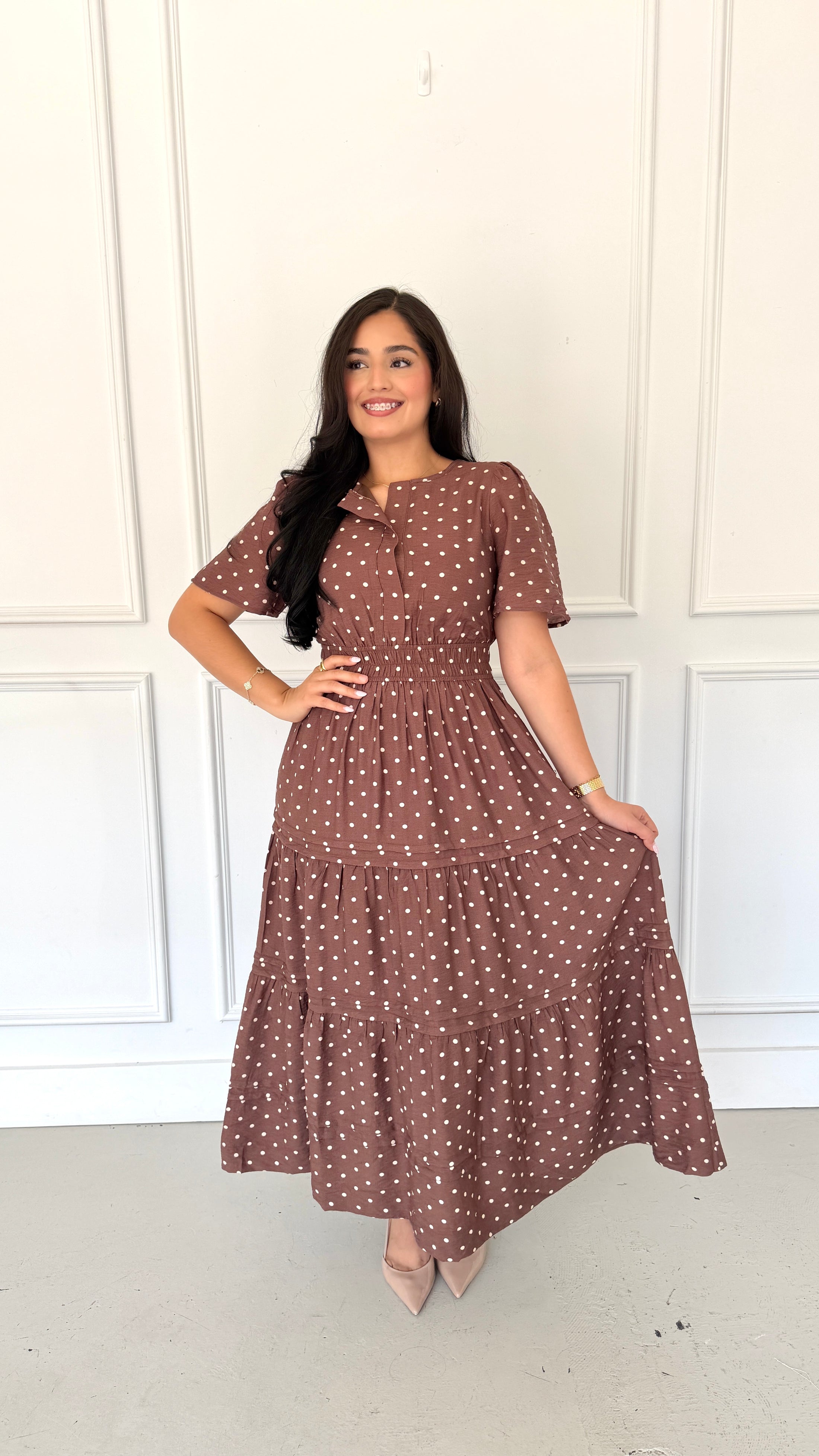 ELIANNA BROWN DRESS