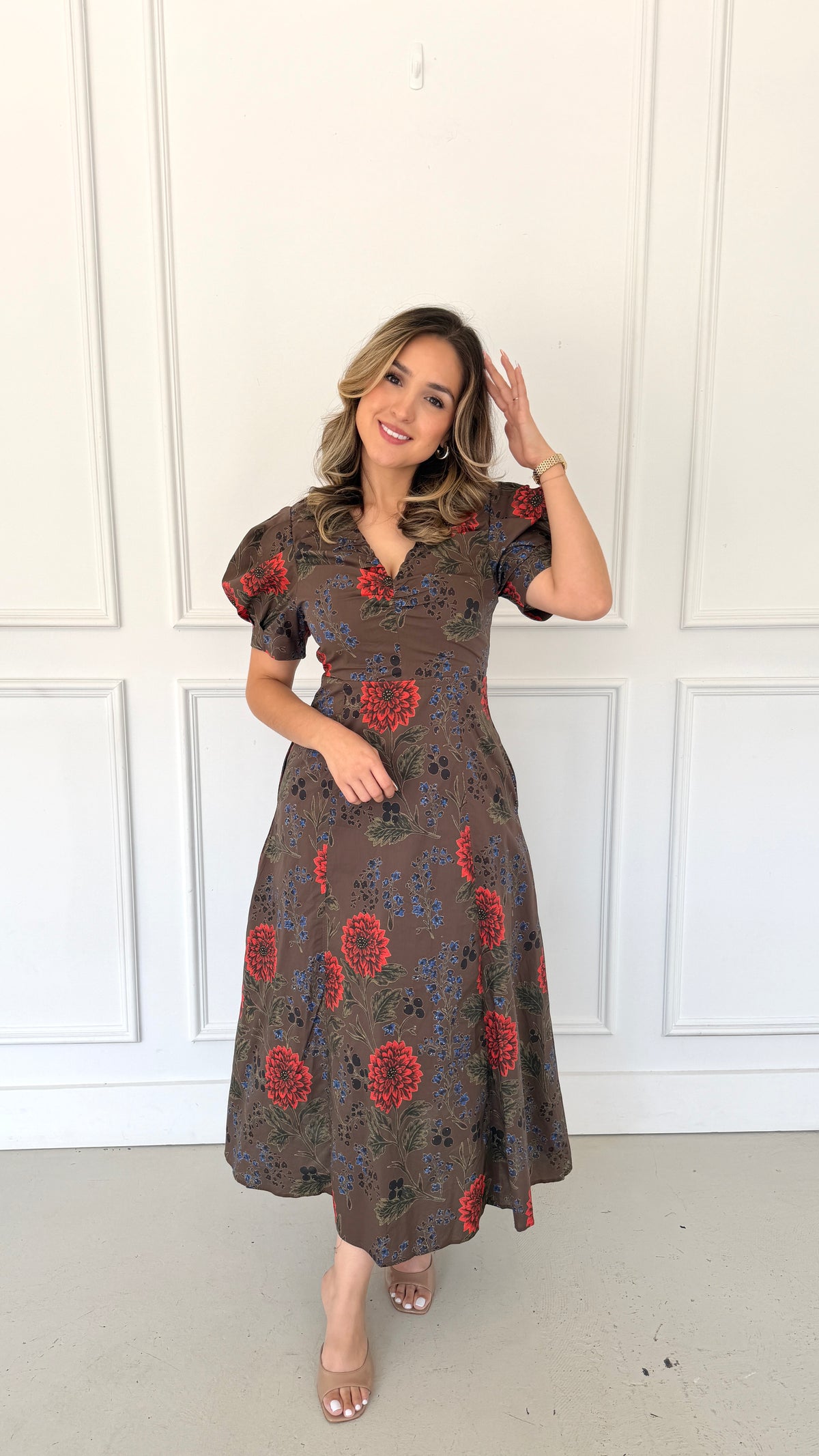 MAGNOLIA BROWN DRESS