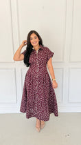 Load image into Gallery viewer, Dotted Swiss plum midi dress
