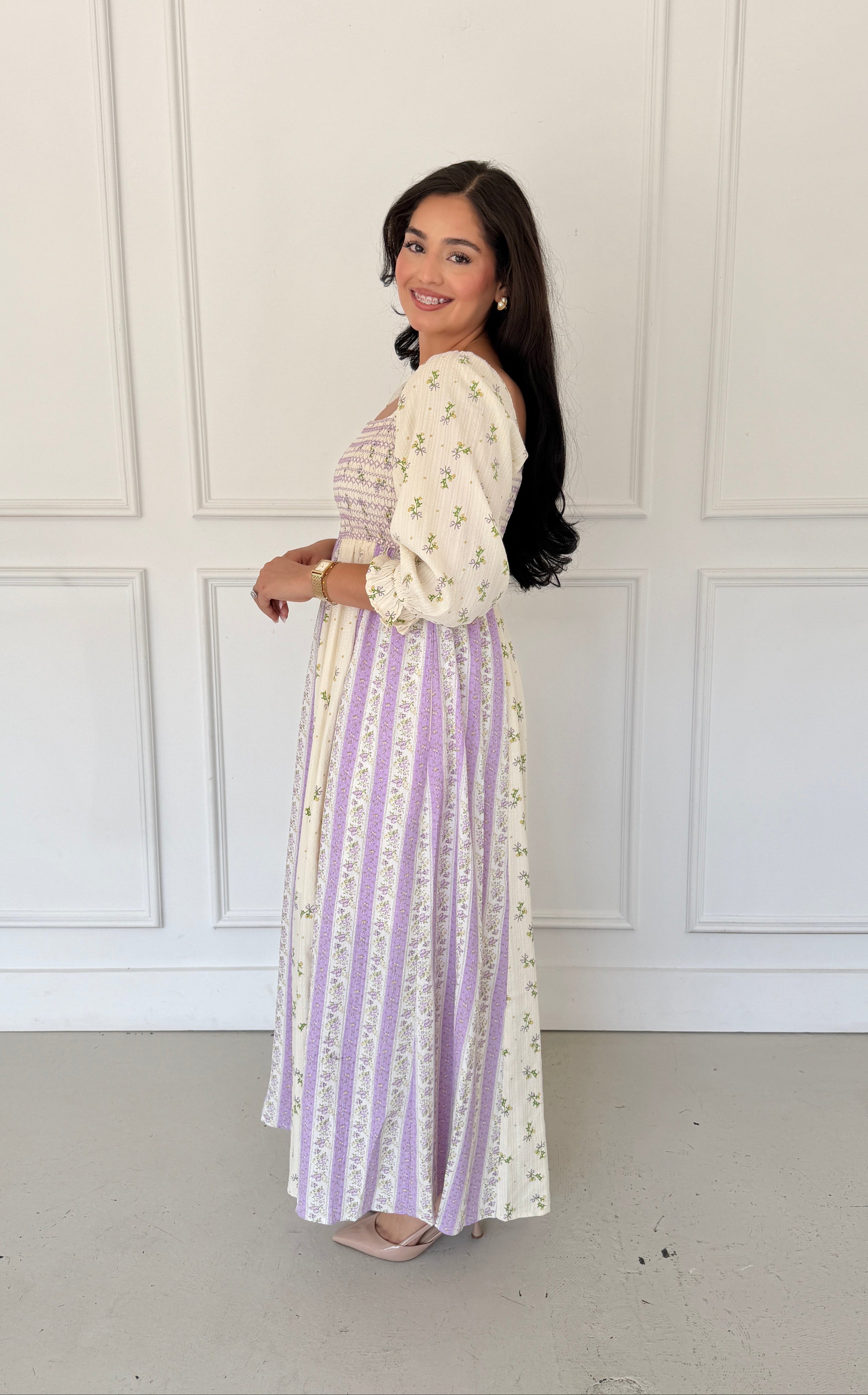 Micah lavender maxi dress