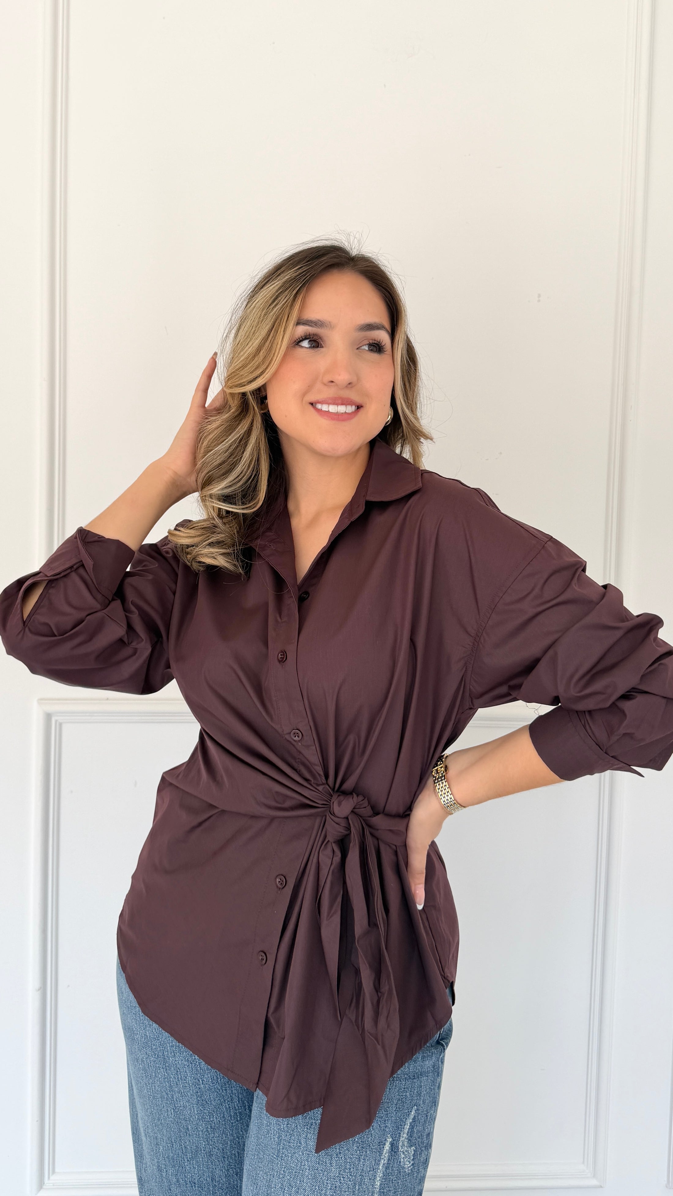 SERENA BROWN TOP