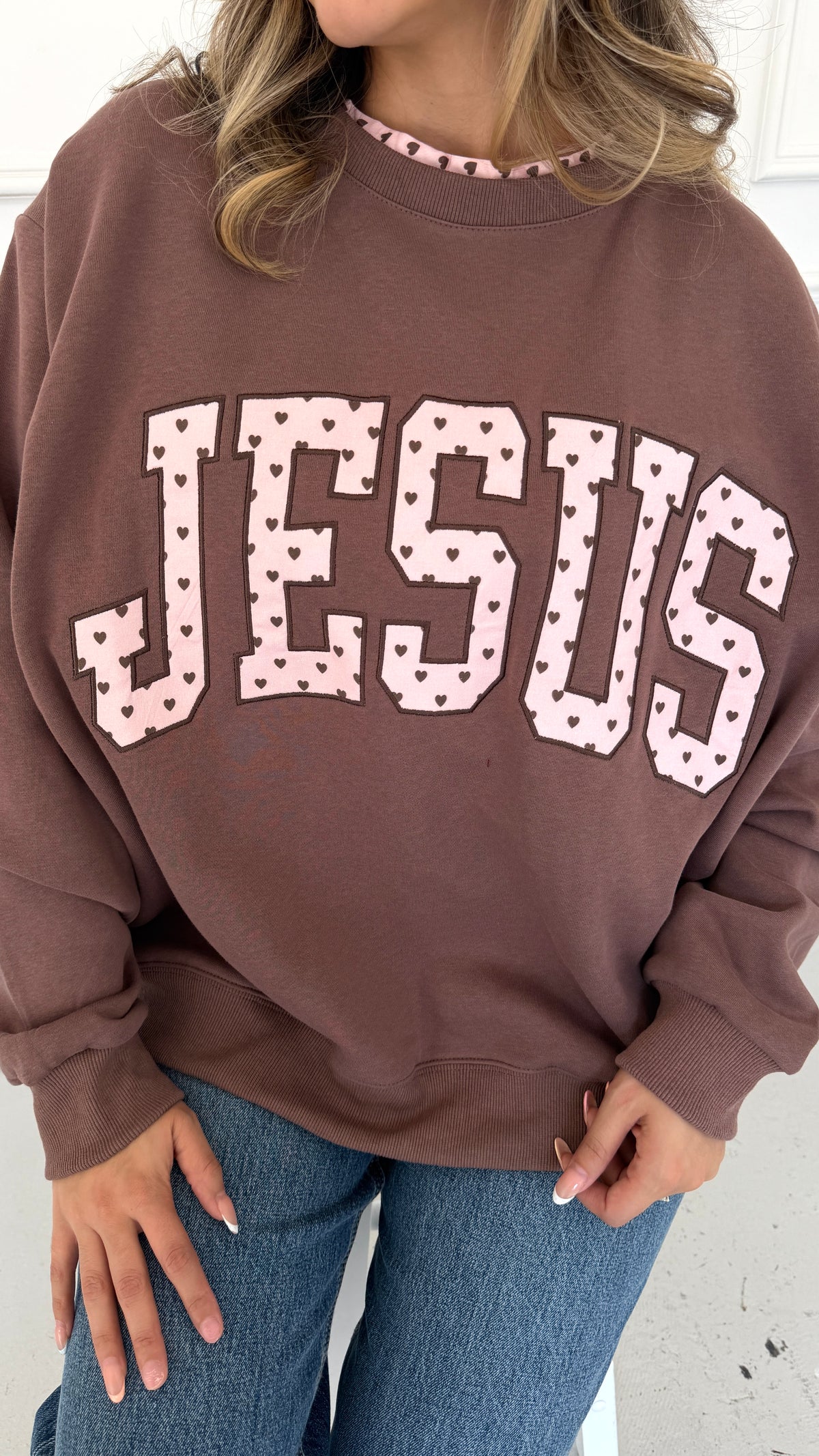 PRE-ORDER JESUS BROWN MOCKNECK
