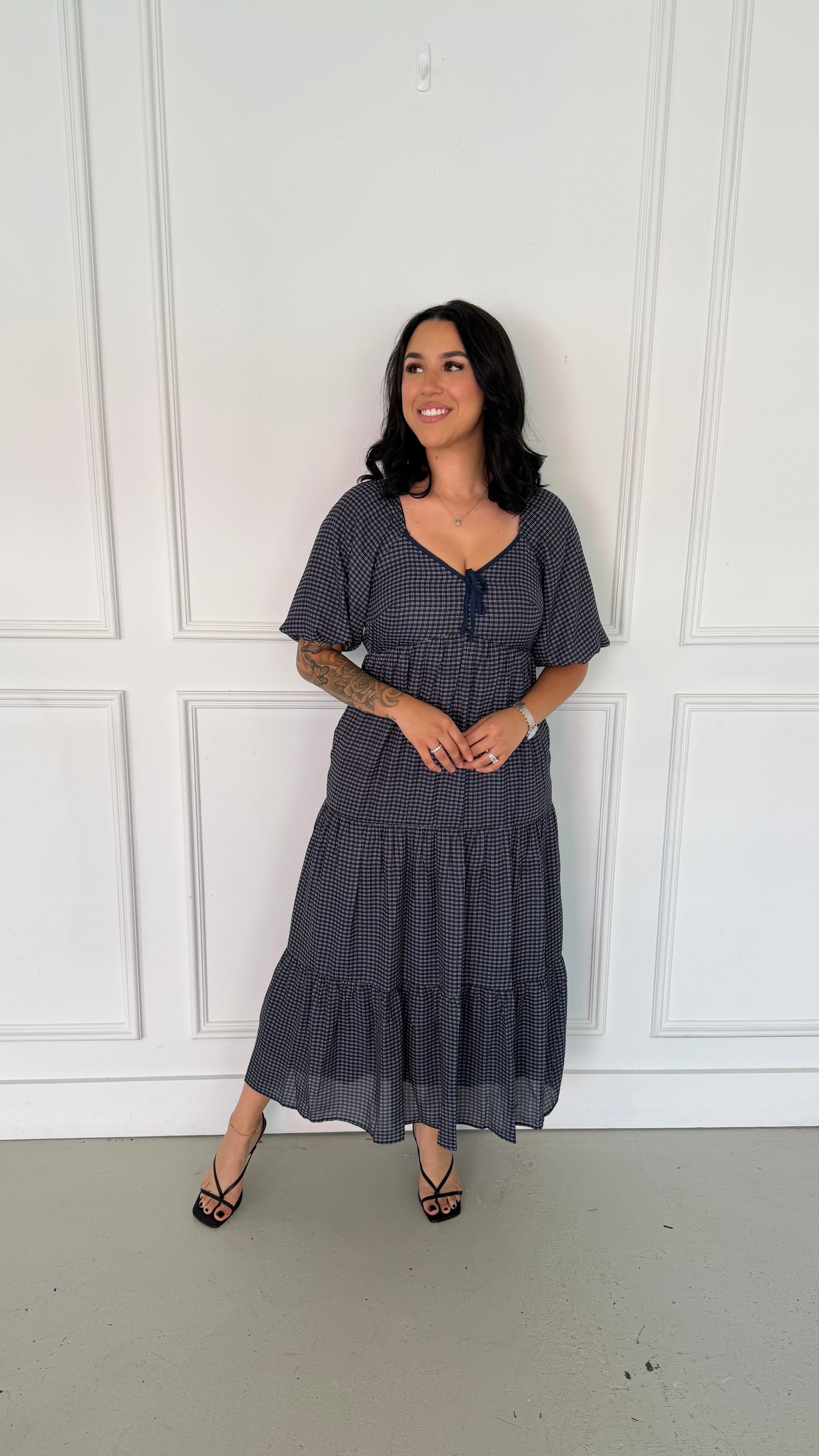 EVELYN NAVY DRESS