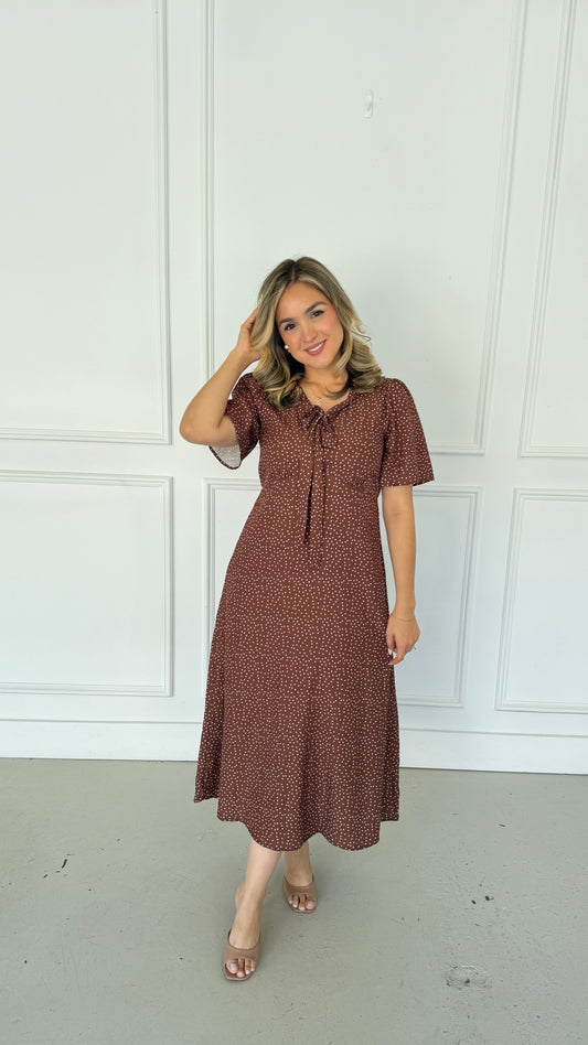 ALARA BROWN DRESS