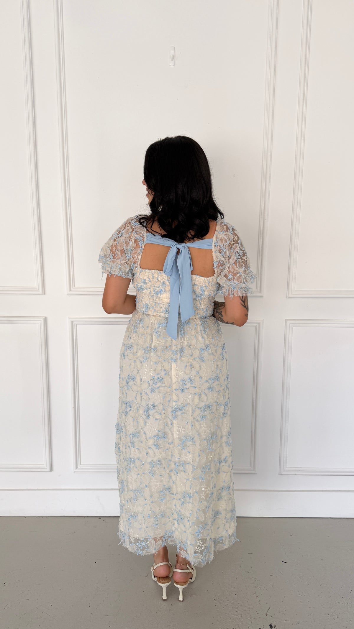 MAYA DUSTY BLUE DRESS