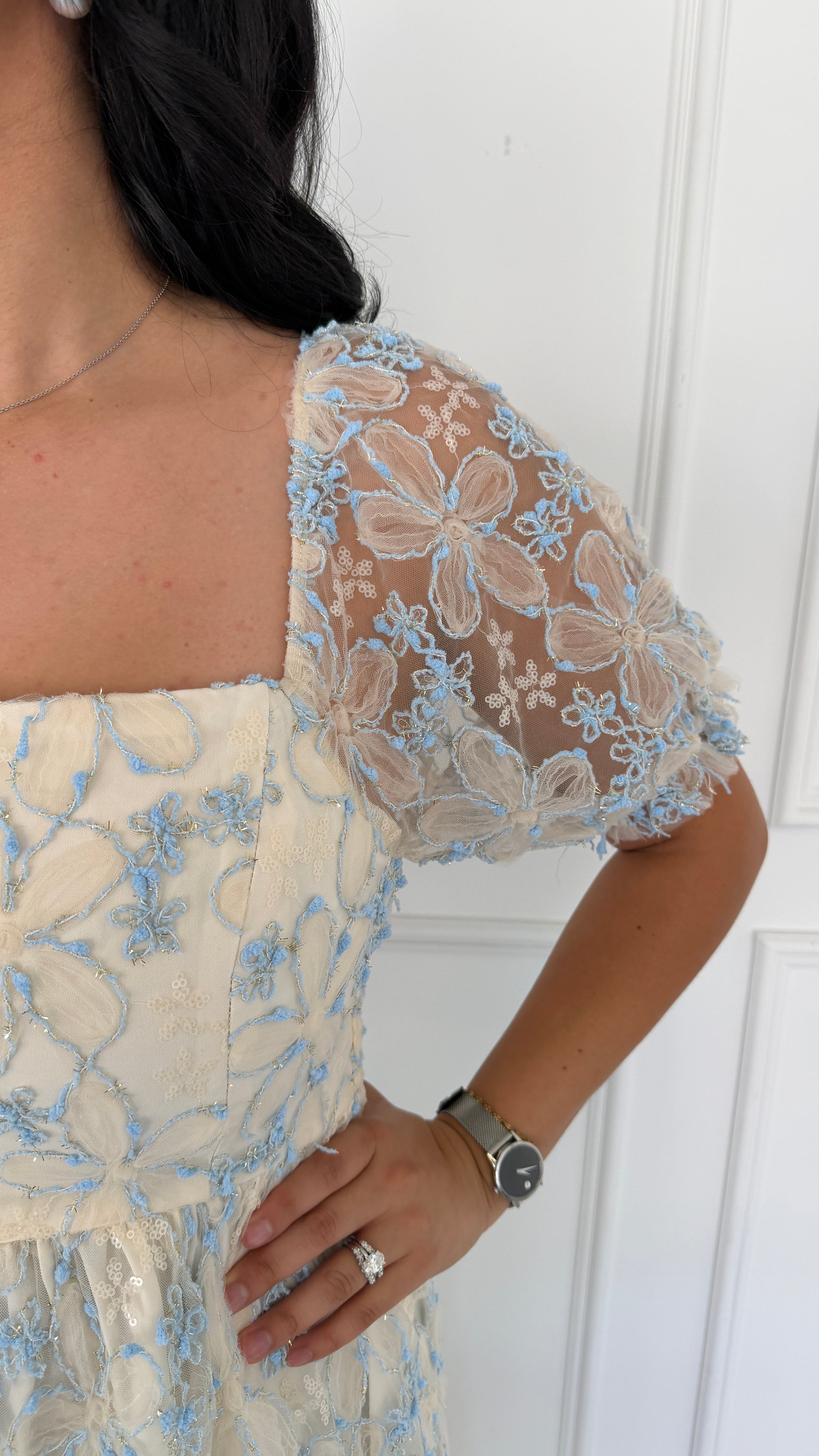 MAYA DUSTY BLUE DRESS