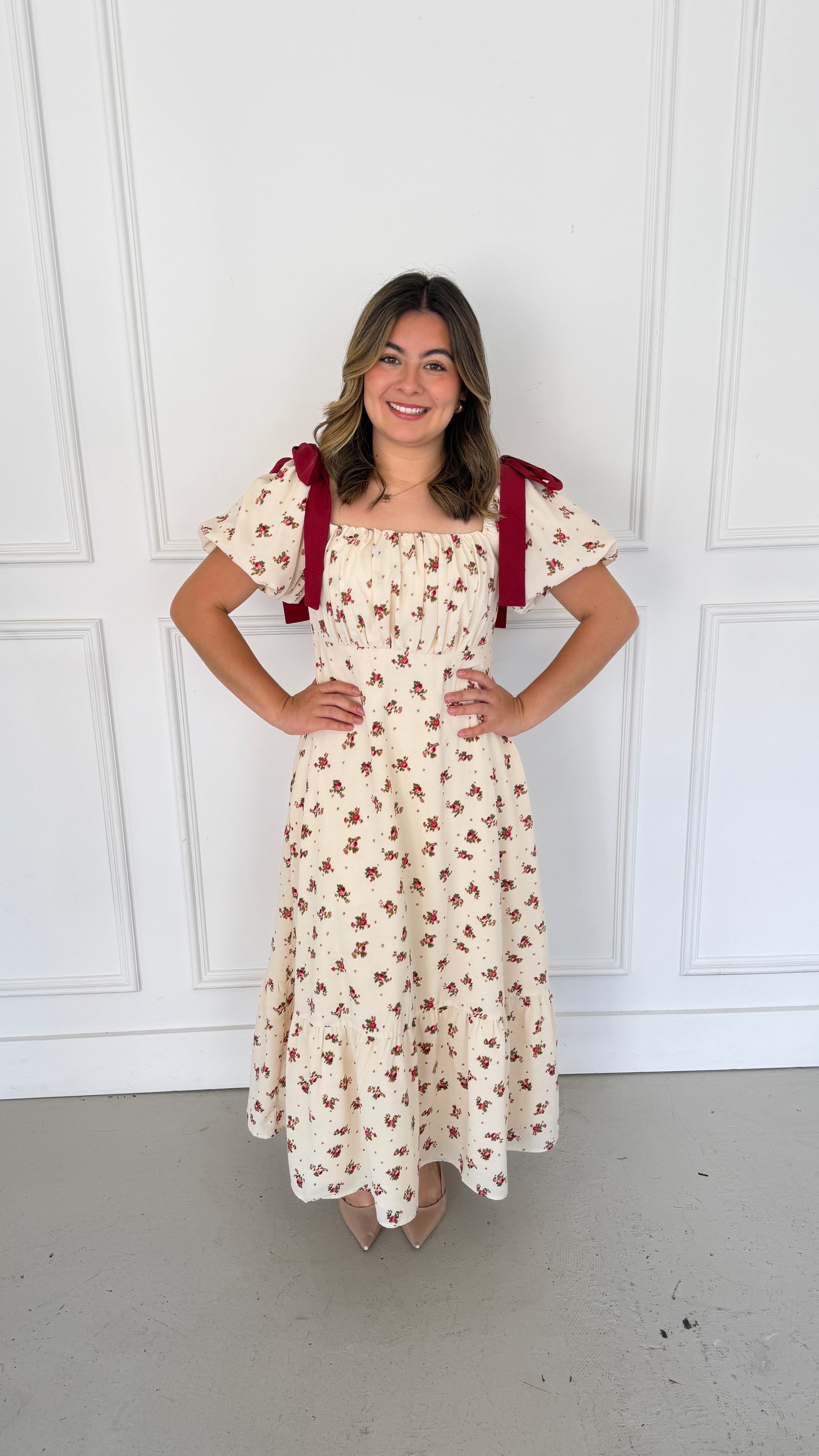 DARCY MULTI-RED DRESS