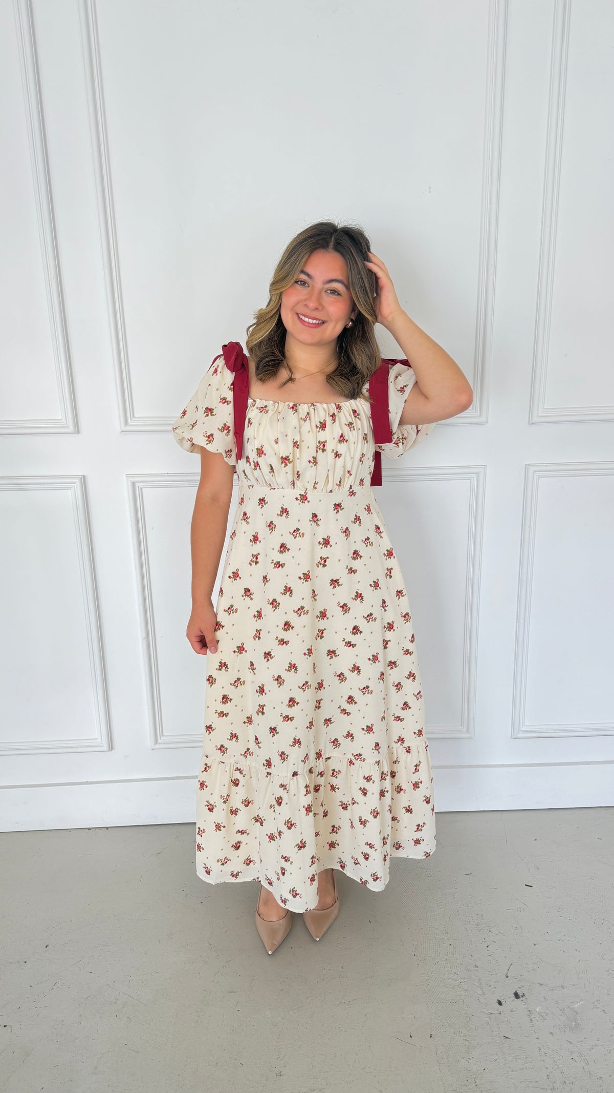 DARCY MULTI-RED DRESS