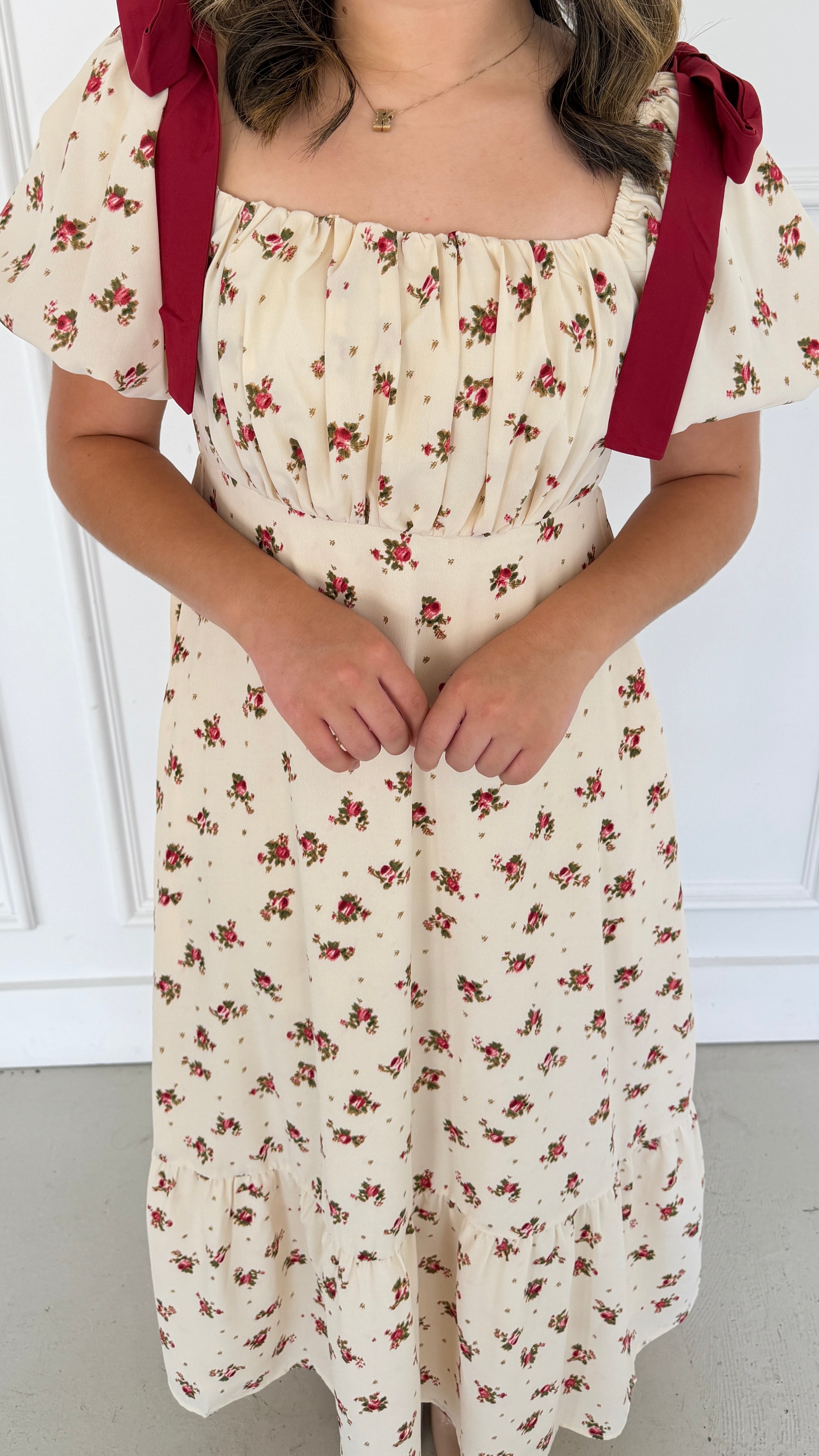 DARCY MULTI-RED DRESS