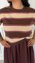 Load image into Gallery viewer, Ivy stripe brown dress
