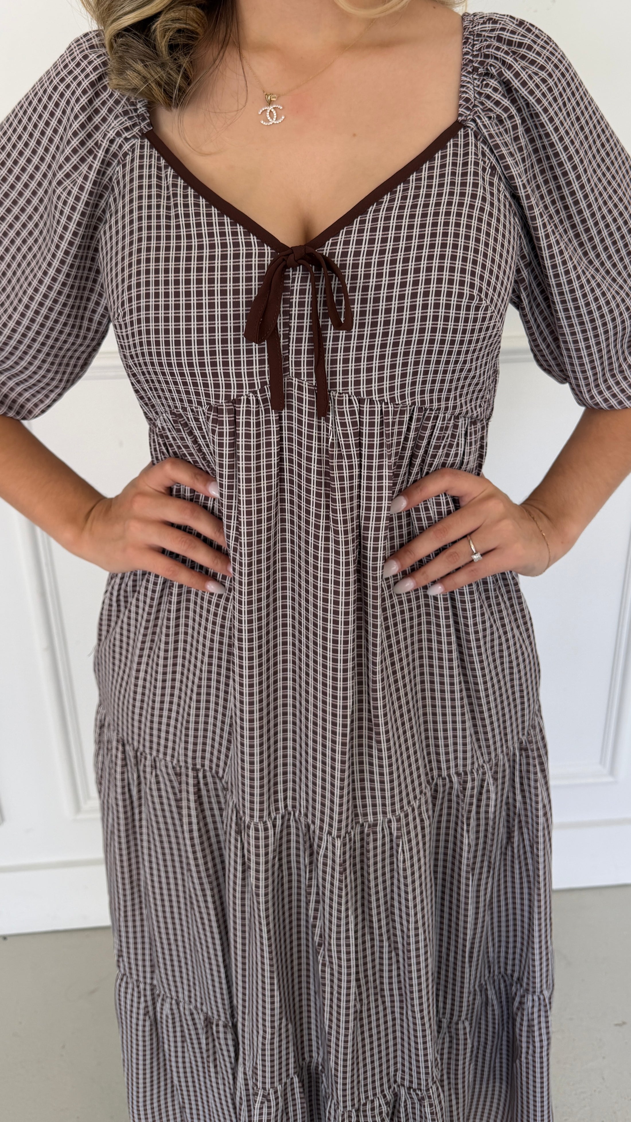 EVELYN BROWN DRESS