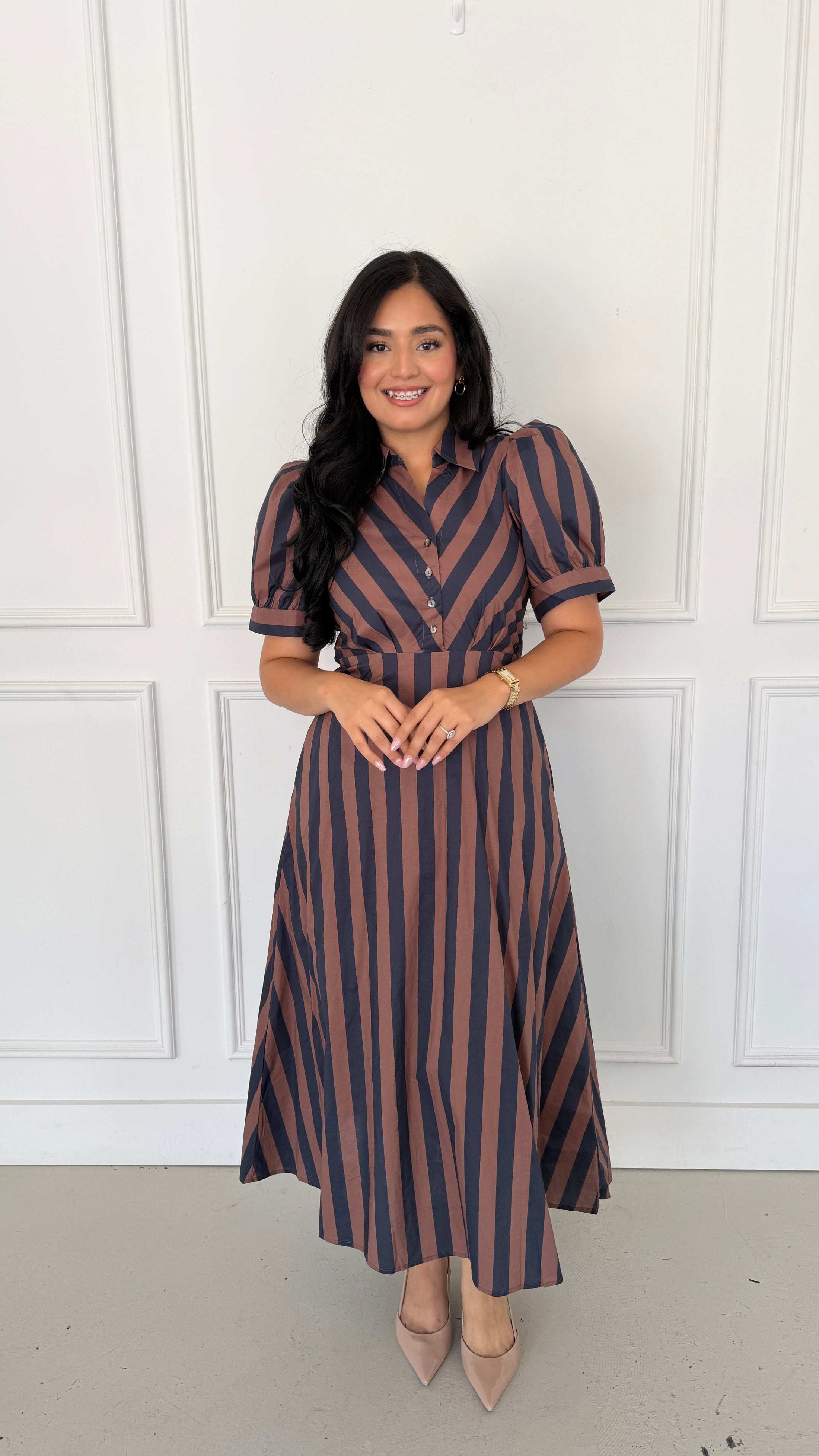 MADELINE BROWN MIDI DRESS
